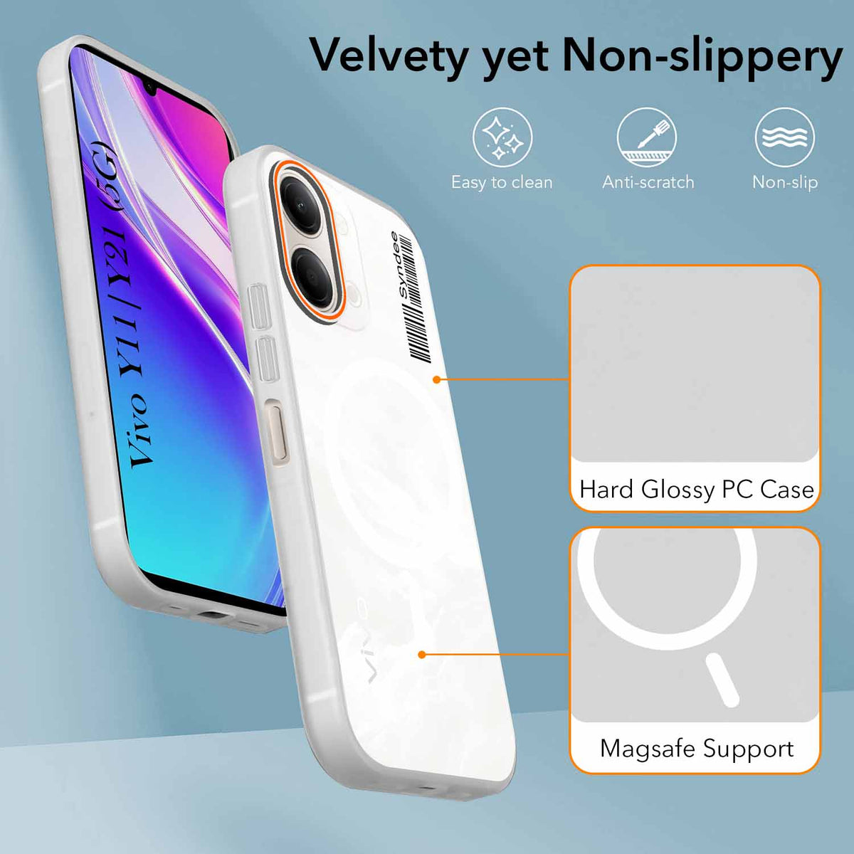 For Vivo Y11 | Vivo Y21 5G Back Cover Case (Soft Touch | Camera Bump Protection | MagSafe Compatible | Matte Finish)