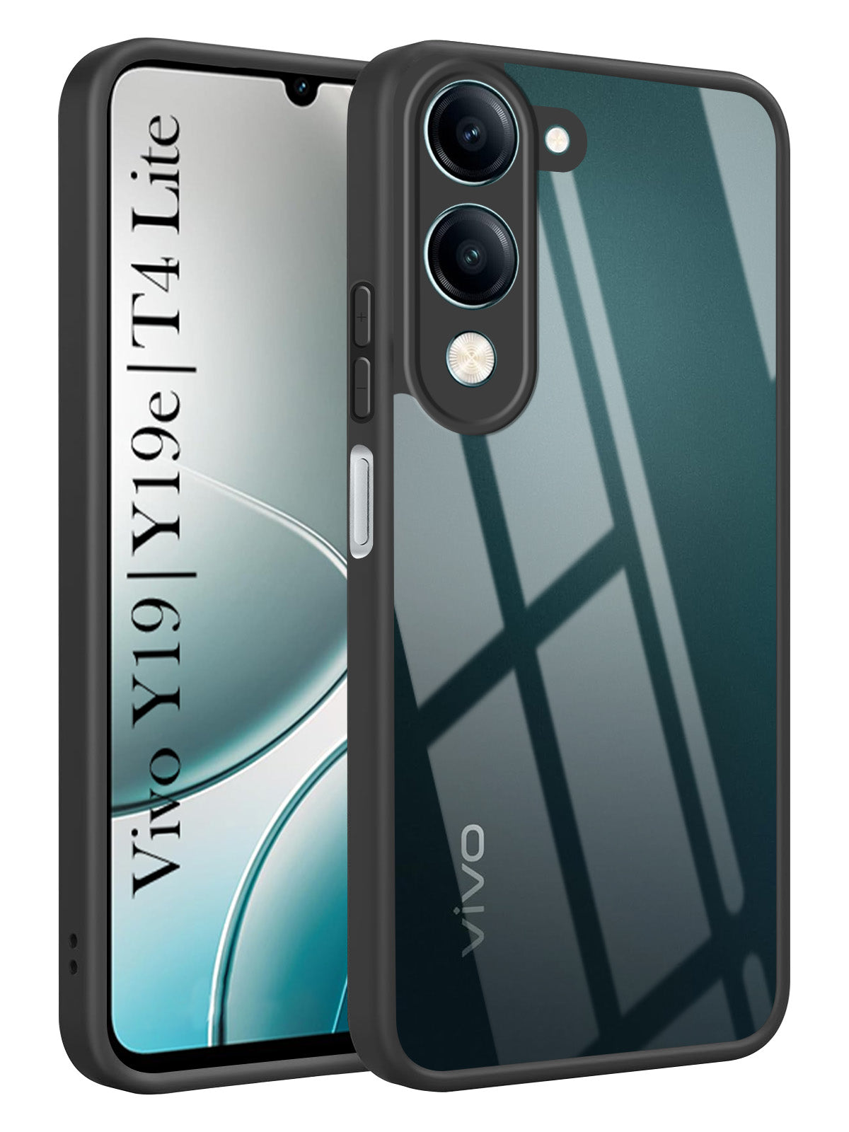 For Vivo Y19 | Vivo Y19e | Vivo T4 Lite Back Cover Case (Lifetime Anti Yellow | Anti Scratch | Crystal Clear Shockproof)