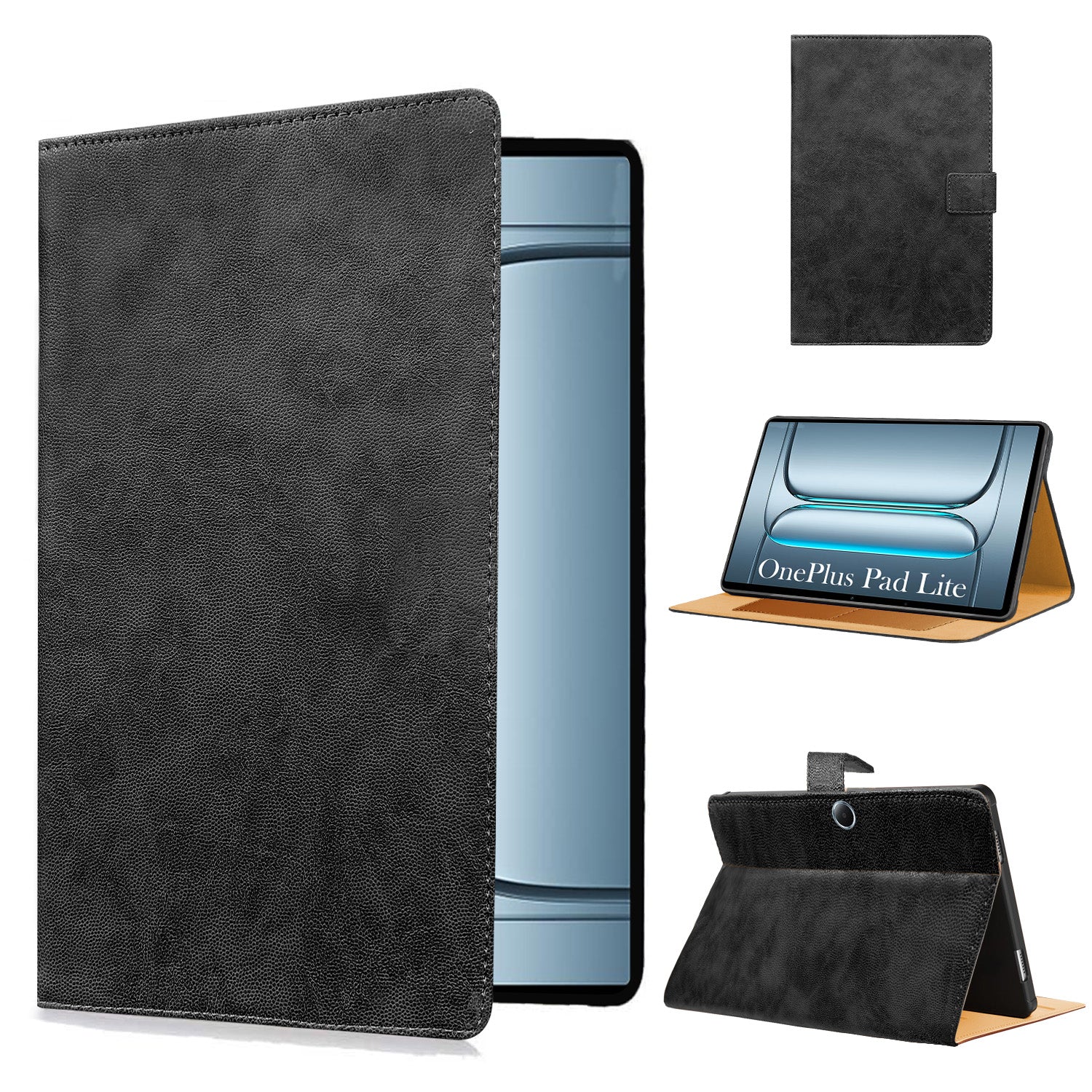 For OnePlus Pad Lite 11 Inch OPD2480 Flip Cover Folio Cover (PU Leather | Multi-Angle Smart Stand | Card Storage Slots | Silicone Back Pouch)