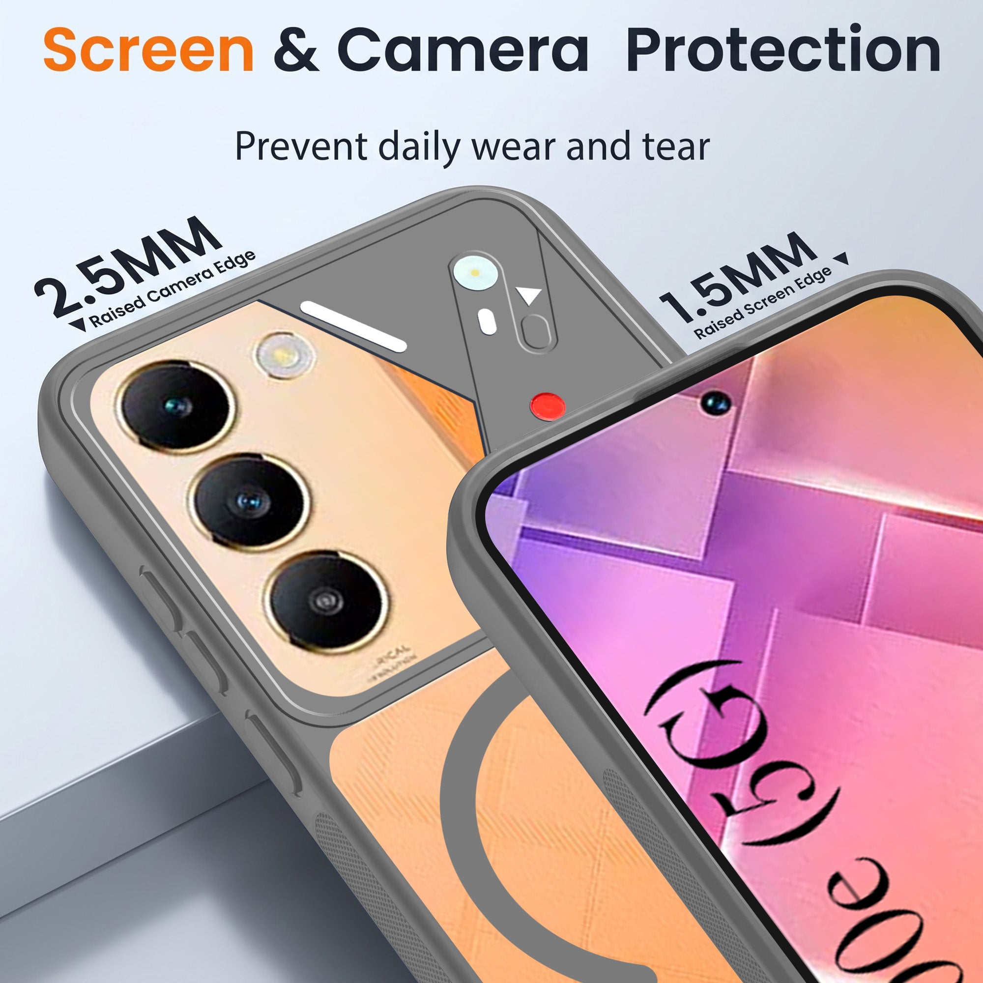 For Vivo Y200e Back Cover Case Lifetime Anti-Yellow Clear (Camera Protection | Side Grip | Wireless MagSafe Compatible)