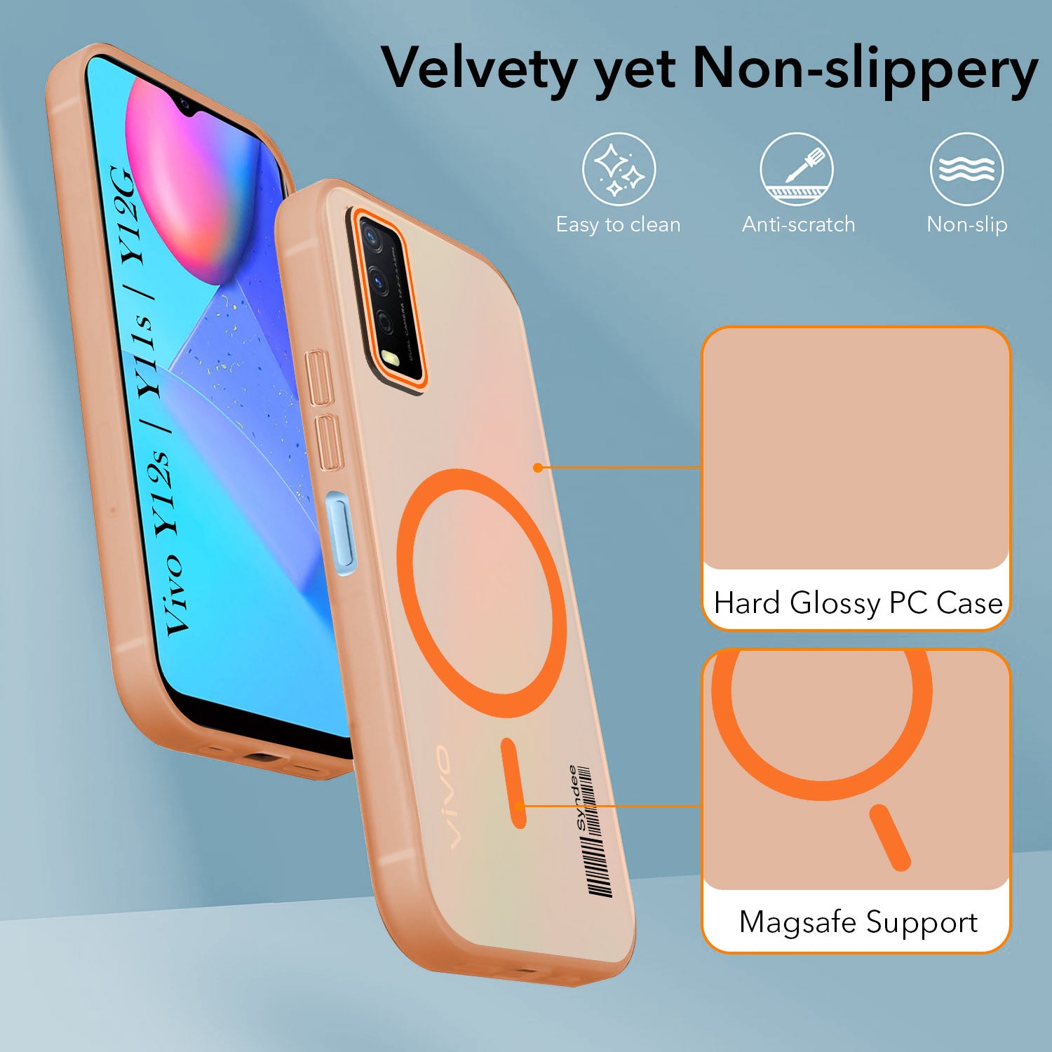 For Vivo Y12s | Y11s | Y12G Back Cover Case (Soft Touch | Camera Bump Protection | MagSafe Compatible | Matte Finish)
