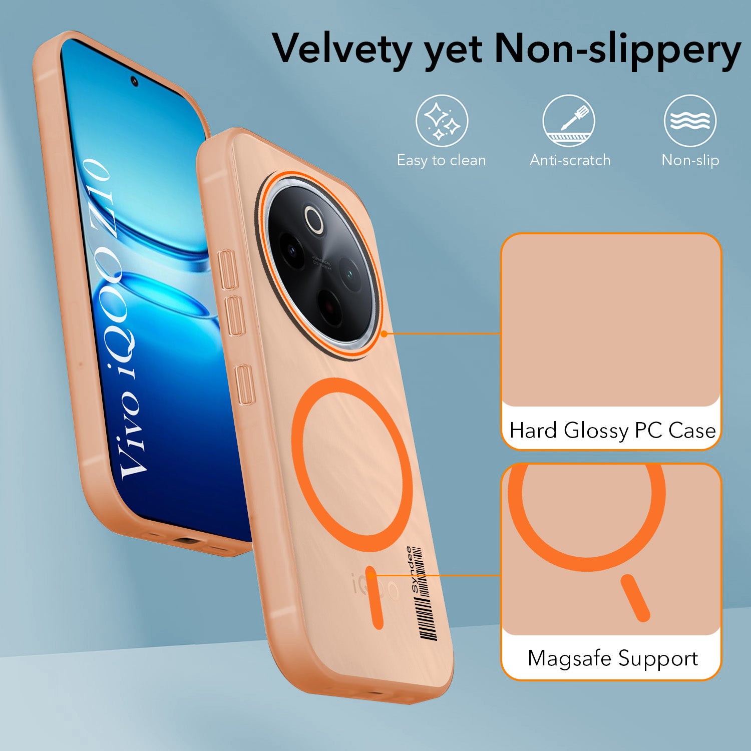 For Vivo iQOO Z10 Back Cover Case (Soft Touch | Camera Bump Protection | MagSafe Compatible | Matte Finish)