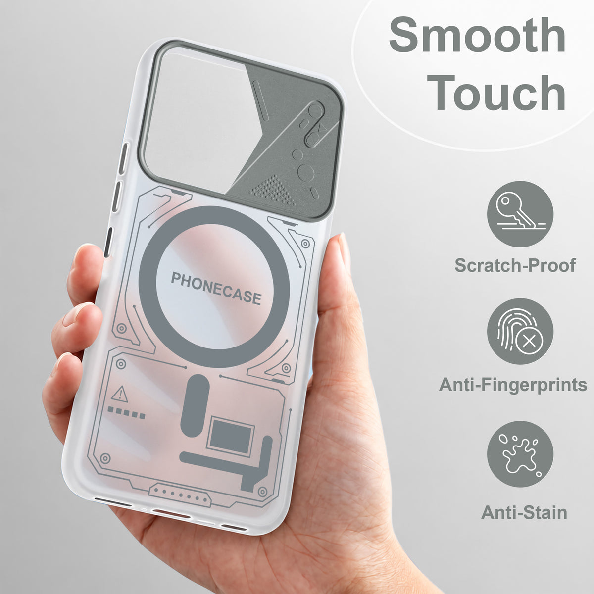 For Samsung Galaxy A35 5G Metallic Back Cover Case (Metallic Camera Protection & Buttons | Translucent Milky Shade | Hard Polycarbonate)