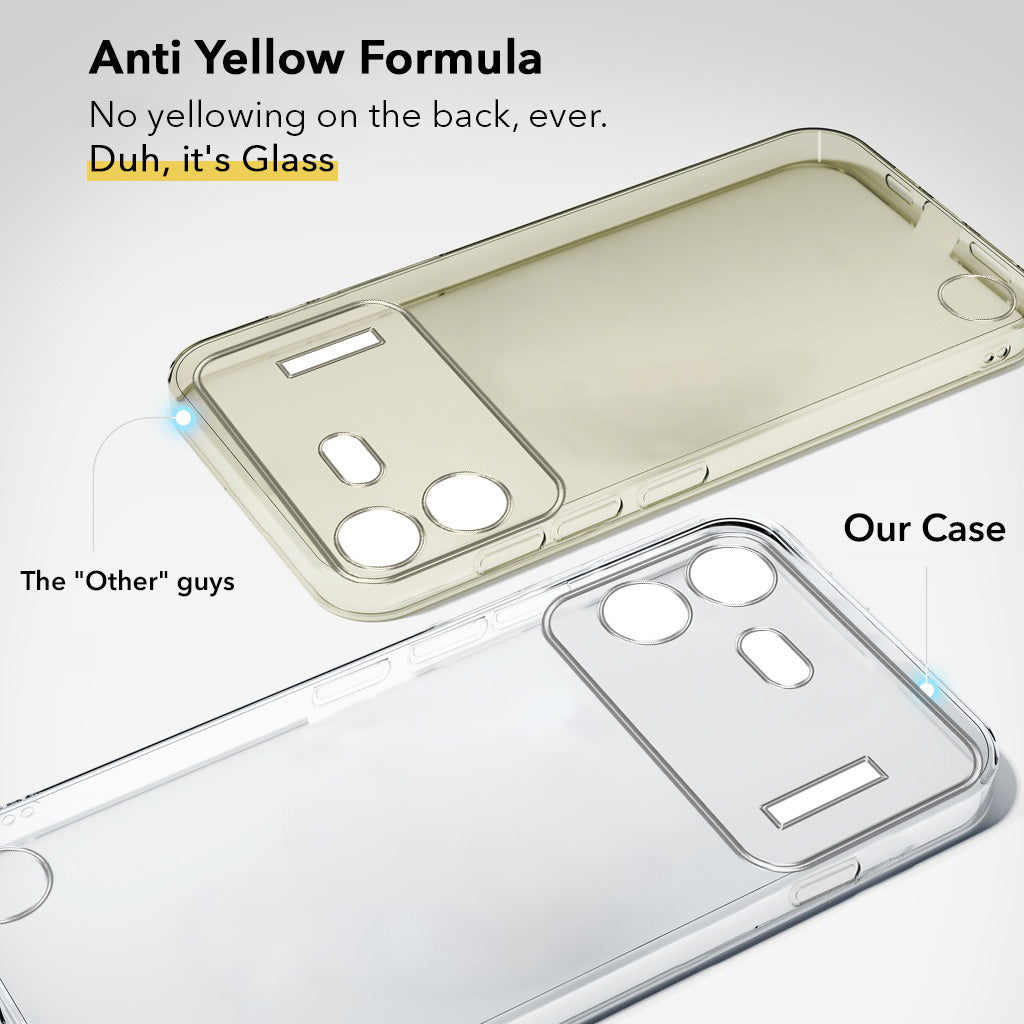 For Nothing Phone 4B 5G Back Cover Case Lifetime Anti-Yellow Clear (Sleek Hard Crystal | Shockproof and Camera Protection)