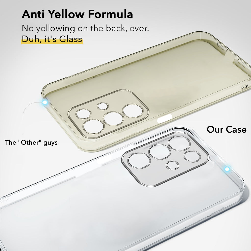 For Realme 15X Back Cover Case Lifetime Anti-Yellow Clear (Sleek Hard Crystal | Shockproof and Camera Protection)