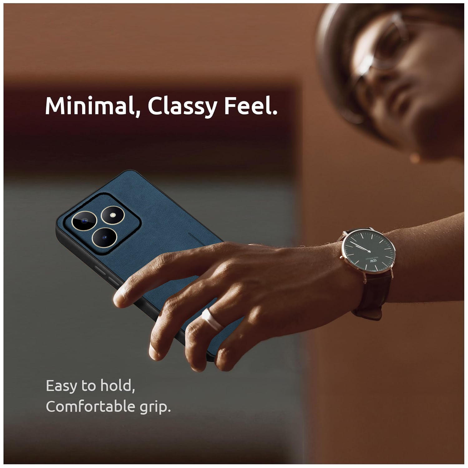 For Realme C53 Back Cover Case (Professional Vegan Leather | Camera Protection | Slim & Soft)