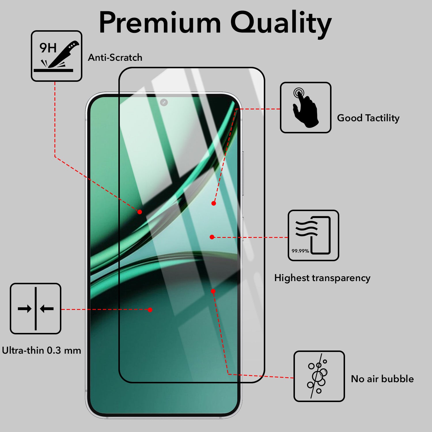 (Pack of 2) Tempered Glass For Realme Narzo 70 Pro Military-Grade Gorilla Screen Protector With Installation Kit | Shatterproof, Full Coverage, HD Clear, Scratch Resistant