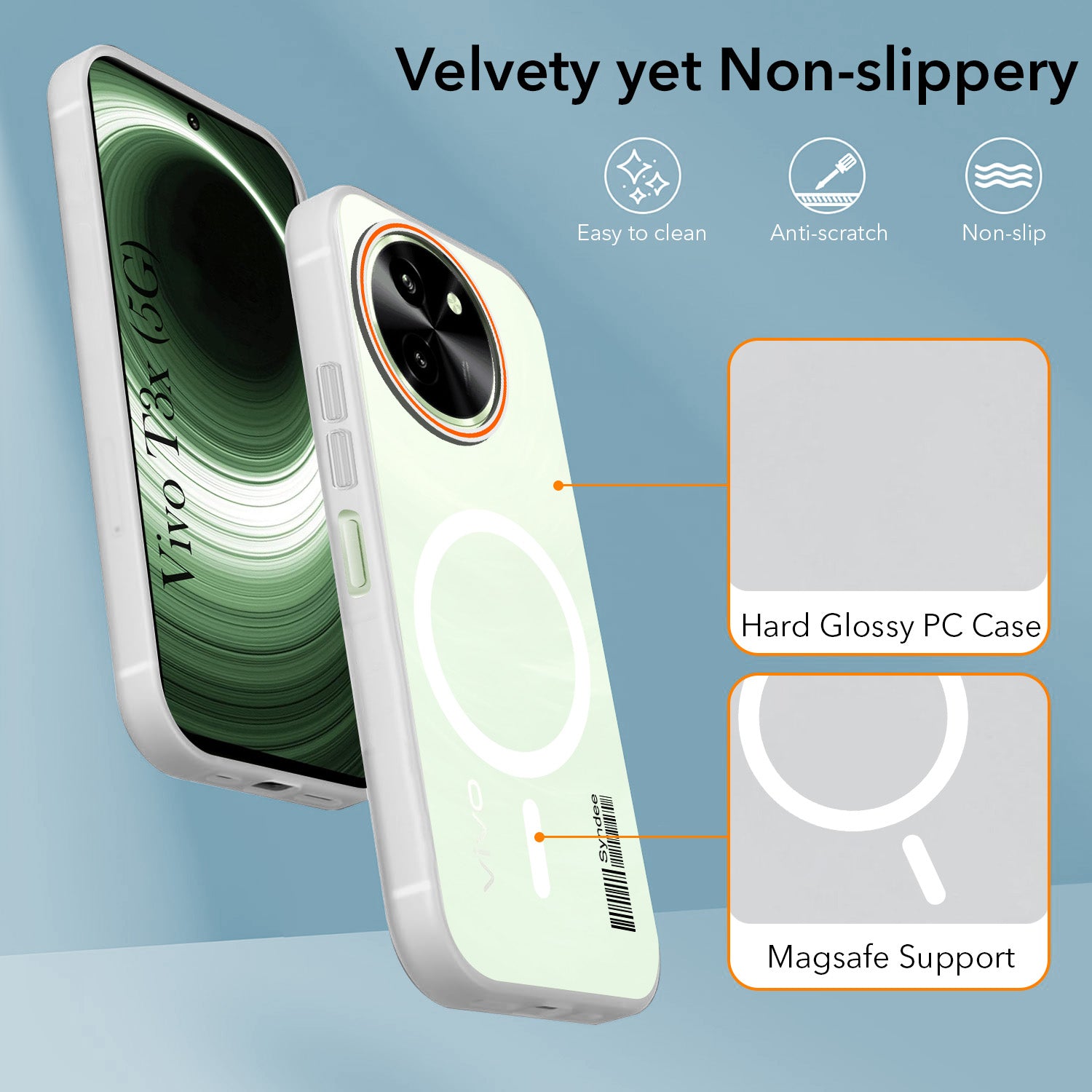 For Vivo T3x 5G Back Cover Case (Soft Touch | Camera Bump Protection | MagSafe Compatible | Matte Finish)