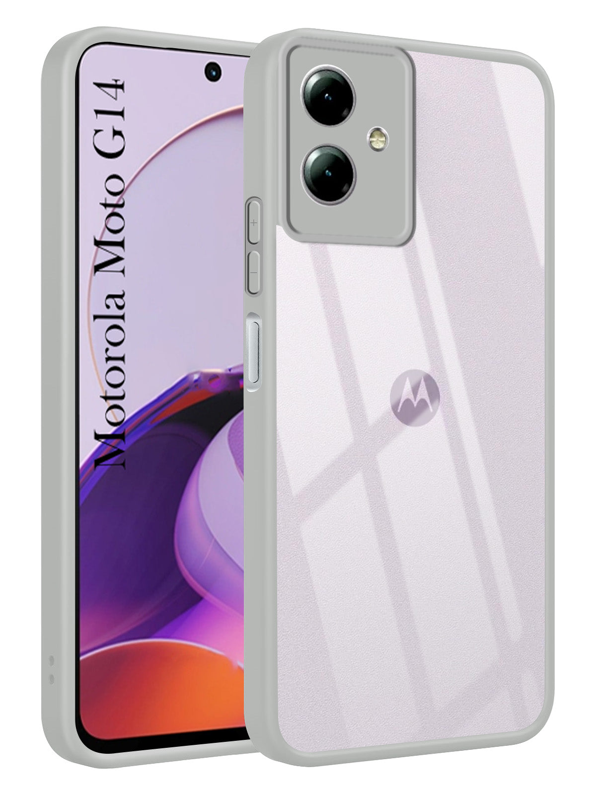 For Motorola Moto G14 Back Cover Case Ultra-Hybrid (Lifetime Anti Yellow | Anti Scratch | Crystal Clear Shockproof)