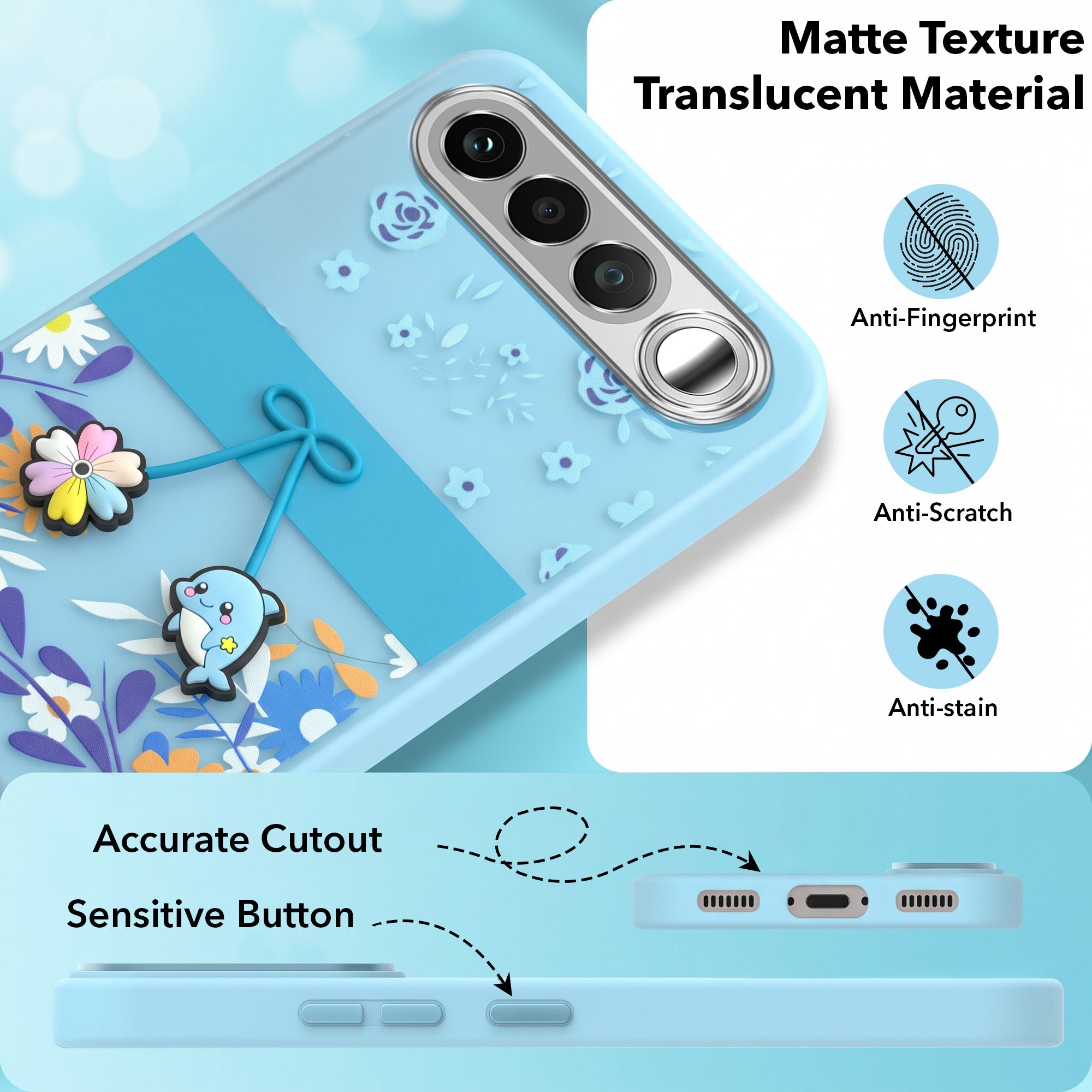 For Realme 16 Back Cover Case (3D Cute Cartoons | Hard Back Side Soft | Matte Premium Finish | HD Printing)