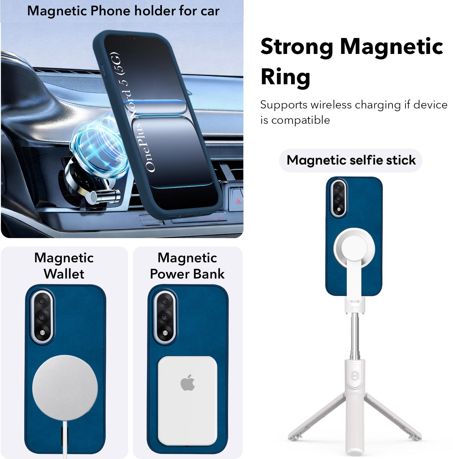 For Oneplus Nord 5 Back Cover Case Leather Finish (MagSafe Compatible Wireless Charging | Soft Touch | Camera Bump Protection)