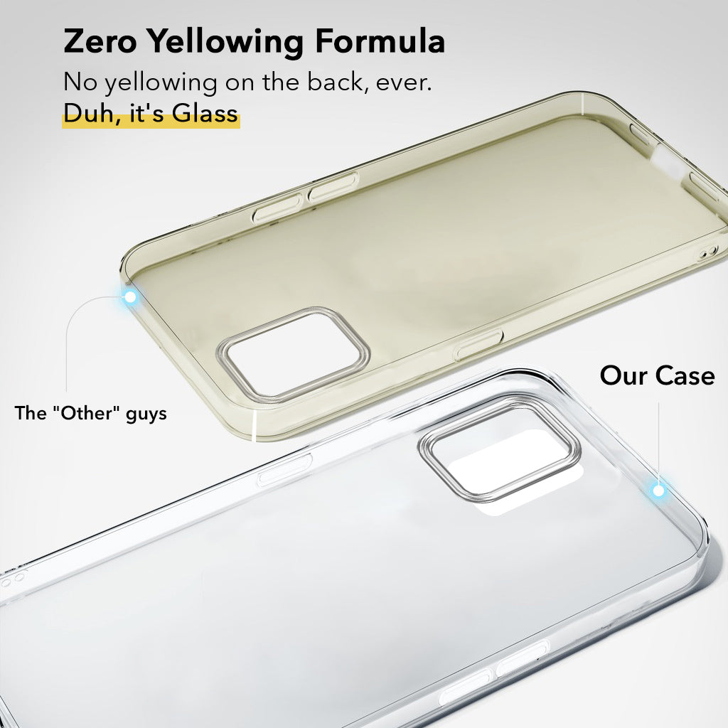 For Nothing Phone 1 Back Cover Case Lifetime Anti-Yellow Clear (Sleek Hard Crystal | Shockproof and Camera Protection)