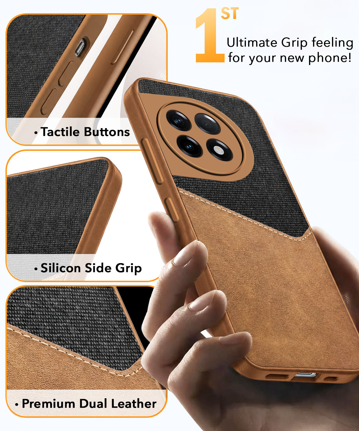 For OnePlus 11R Back Cover Case  (Dual PU Leather Stitch | Professional Minimalist | Soft and Flexible)