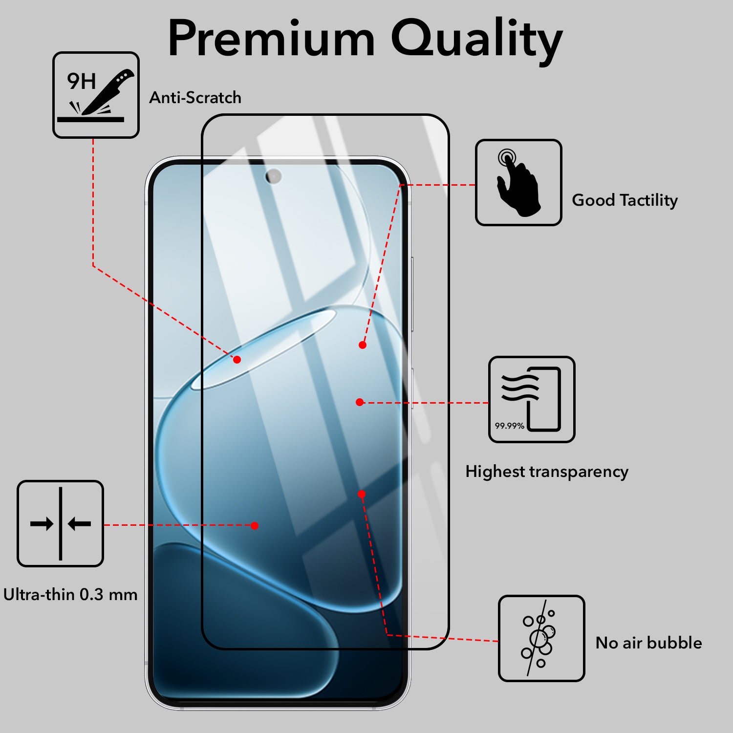 Tempered Glass For Oppo A6X | Oppo A6S Military-Grade Gorilla Screen Protector With Installation Kit | Shatterproof, Full Coverage, HD Clear, Scratch Resistant (Pack of 1)