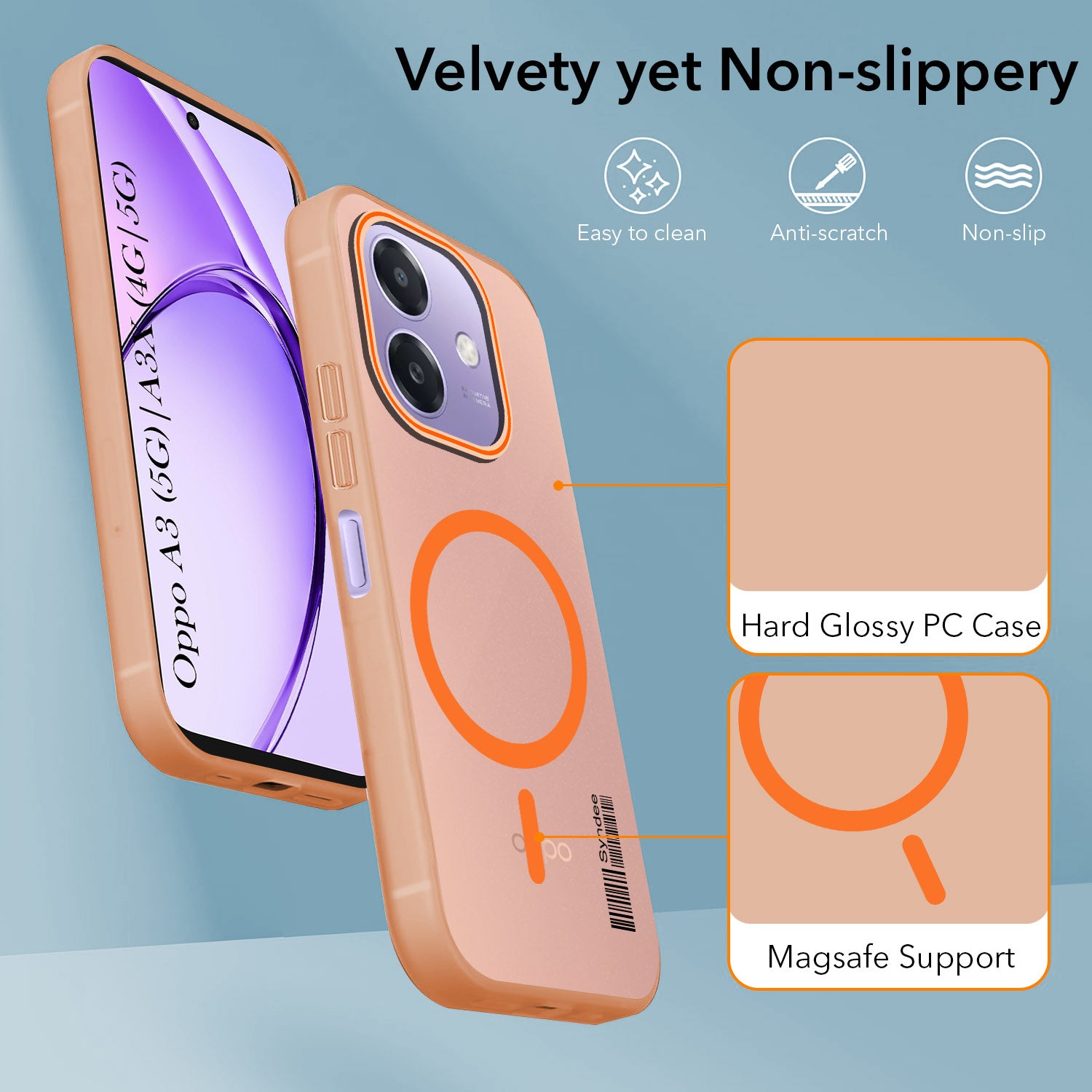 For Oppo A3X (4G/5G) | Oppo A3 5G Back Cover Case (Soft Touch | Camera Bump Protection | MagSafe Compatible | Matte Finish)