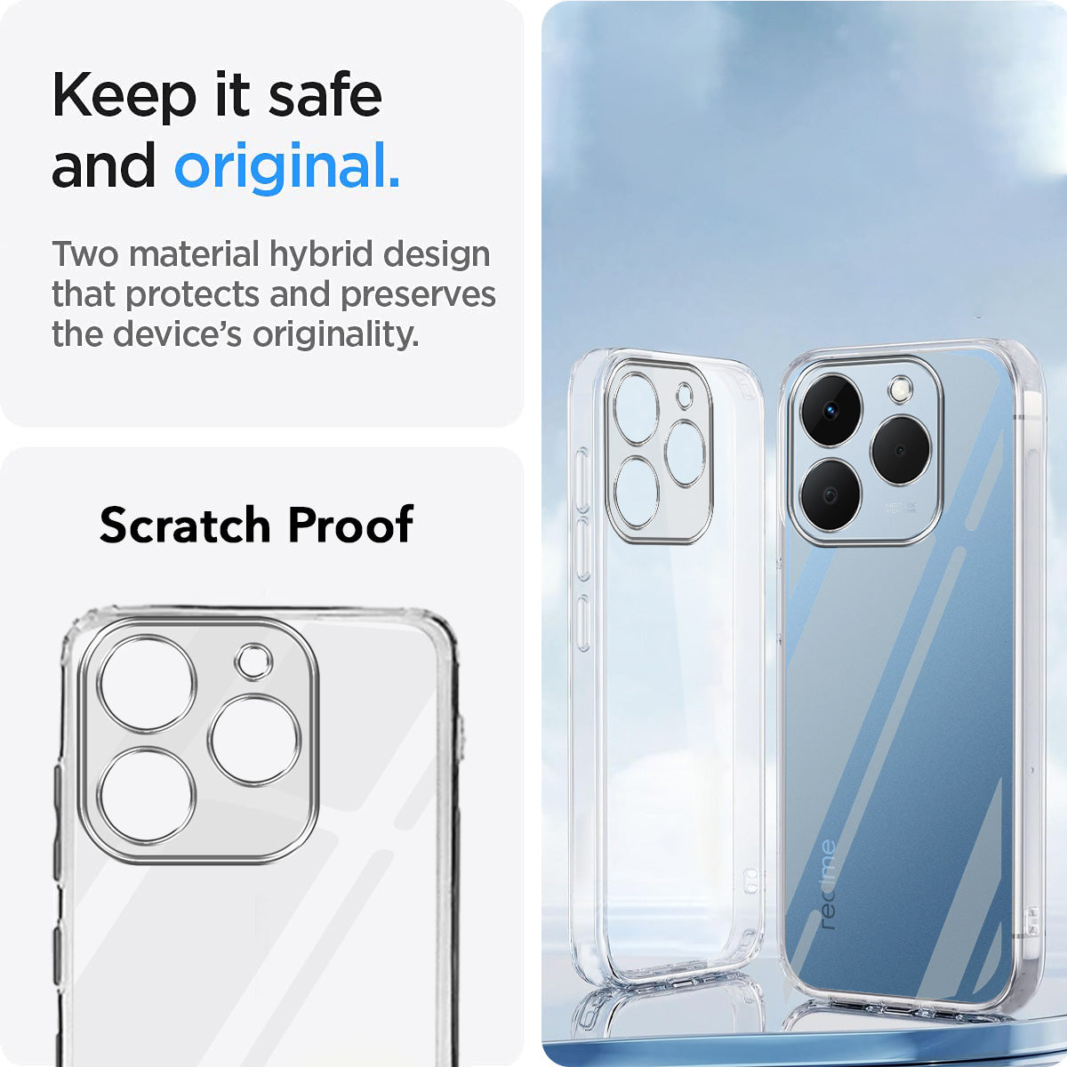 For Realme 15T | Realme Narzo 90 Back Cover Case Silicone (Clear Shockproof Case with Camera Protection | Soft and Flexible | Transparent)