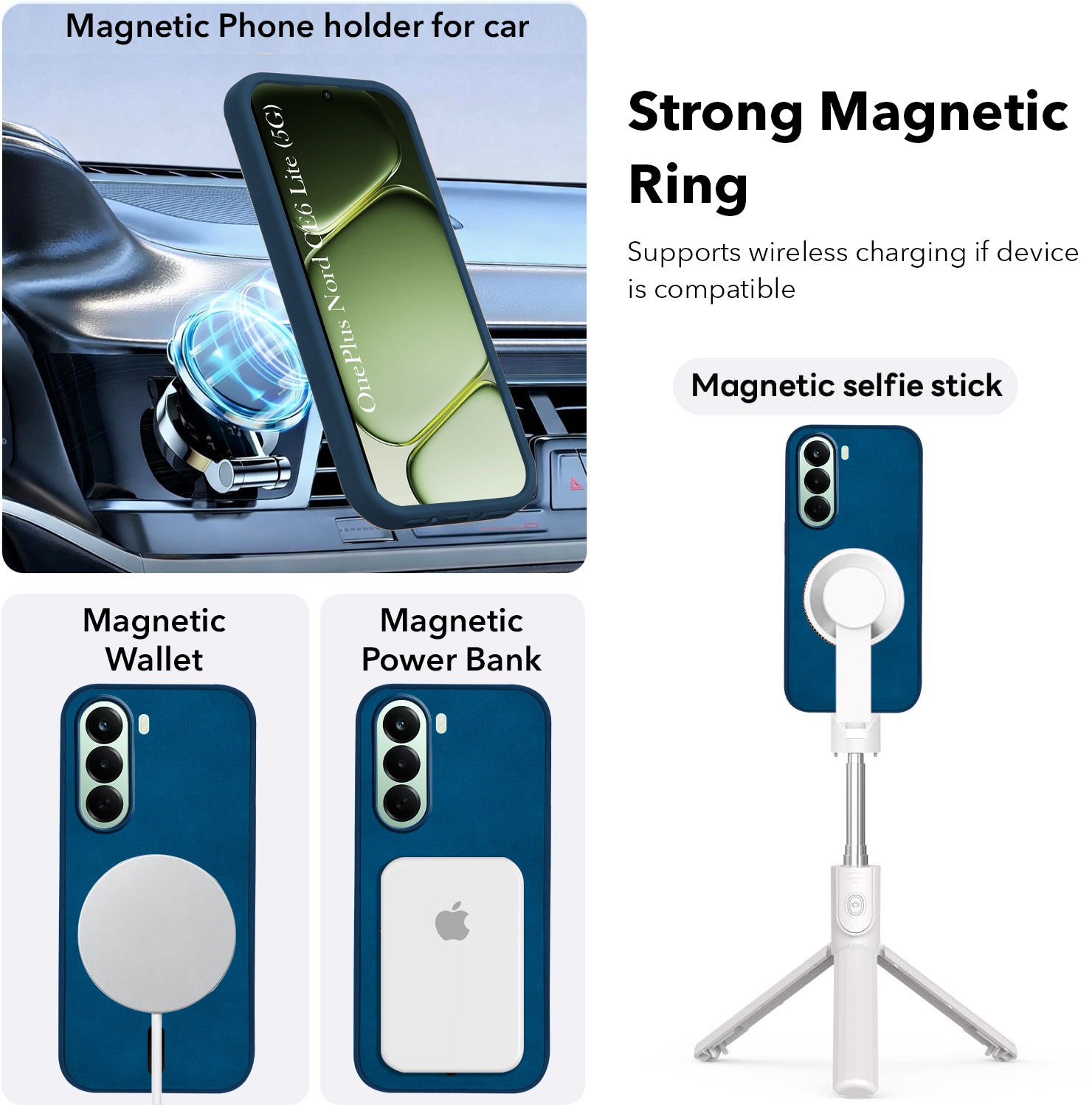 For OnePlus Nord CE 6 Lite Back Cover Case Leather Finish (MagSafe Compatible Wireless Charging | Soft Touch | Camera Bump Protection)