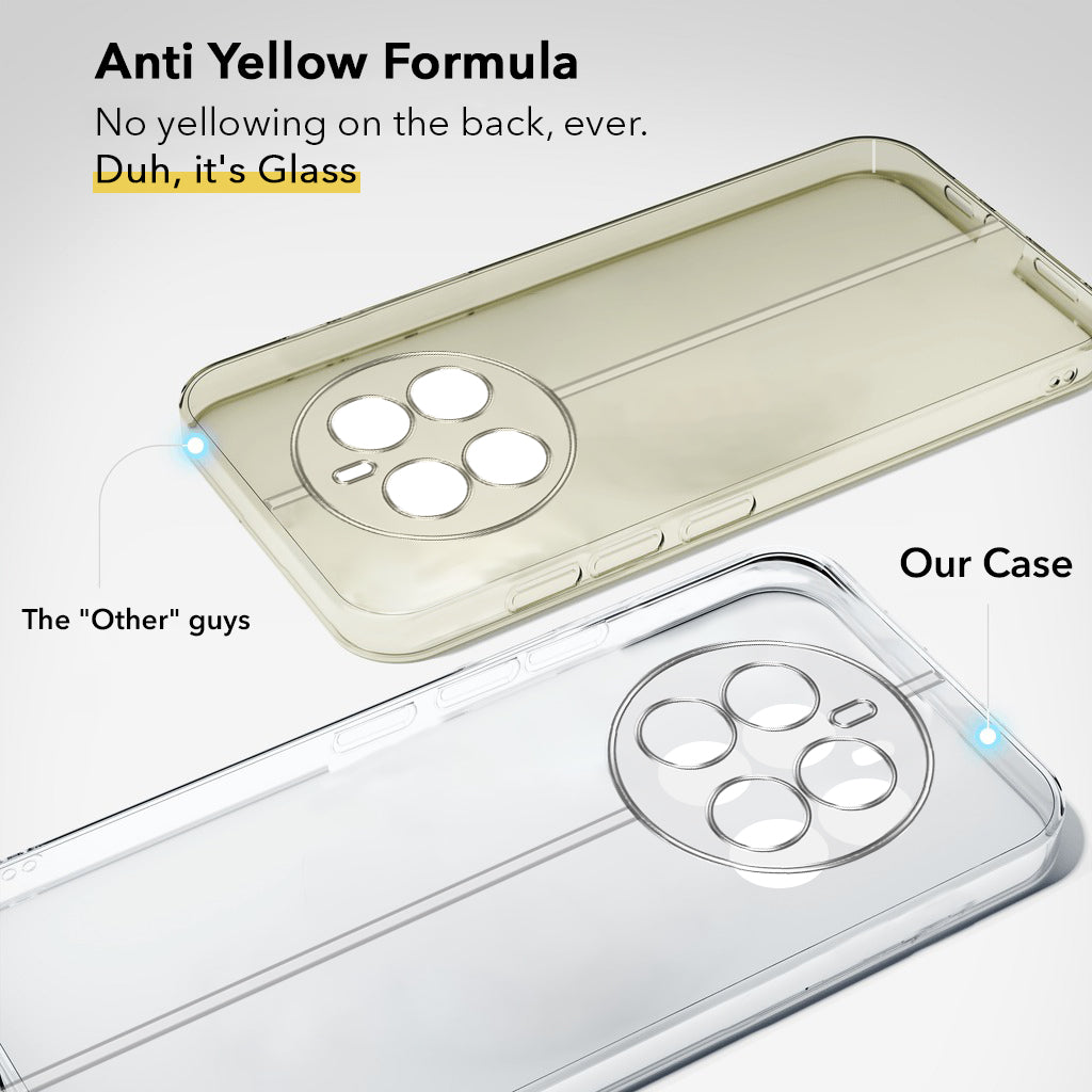 For Realme 12 Plus Back Cover Case (Hard Anti Yellow Clear Case | Drop & Camera Protection | Shockproof Polycarbonate)