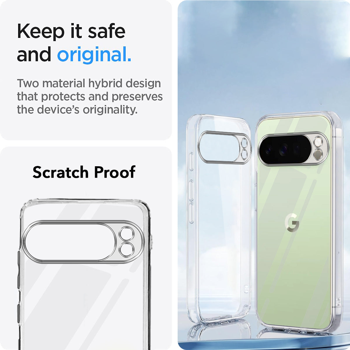 For Google Pixel 10 Pro XL Back Cover Case Silicone (Clear Shockproof Case with Camera Protection | Soft and Flexible | Transparent)