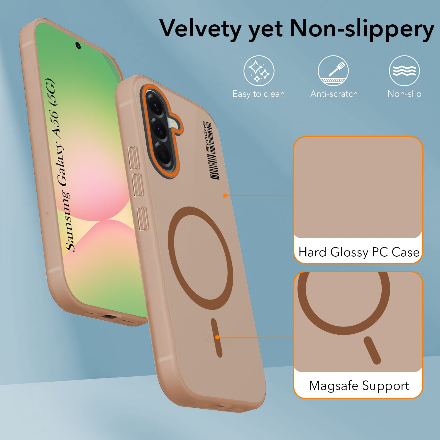 For Samsung Galaxy A56 Back Cover Case (Soft Touch | Camera Bump Protection | MagSafe Compatible | Matte Finish)