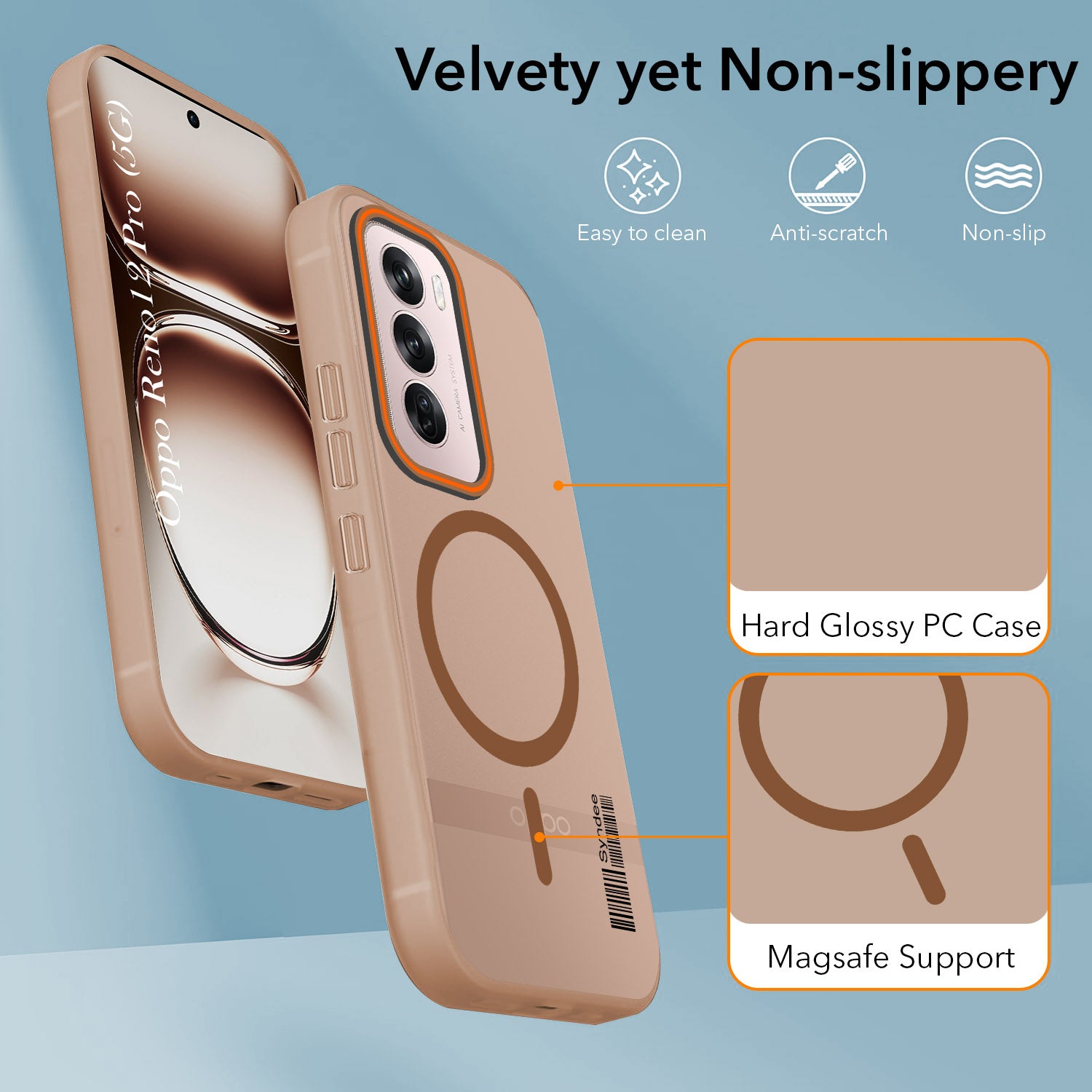 For Oppo Reno12 Pro 5G | Oppo Reno 12 Pro 5G Back Cover Case (Soft Touch | Camera Bump Protection | MagSafe Compatible | Matte Finish)