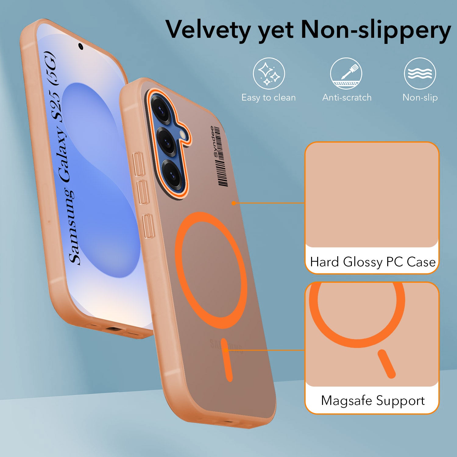 For Samsung Galaxy S25 Back Cover Case (Soft Touch | Camera Bump Protection | MagSafe Compatible | Matte Finish)