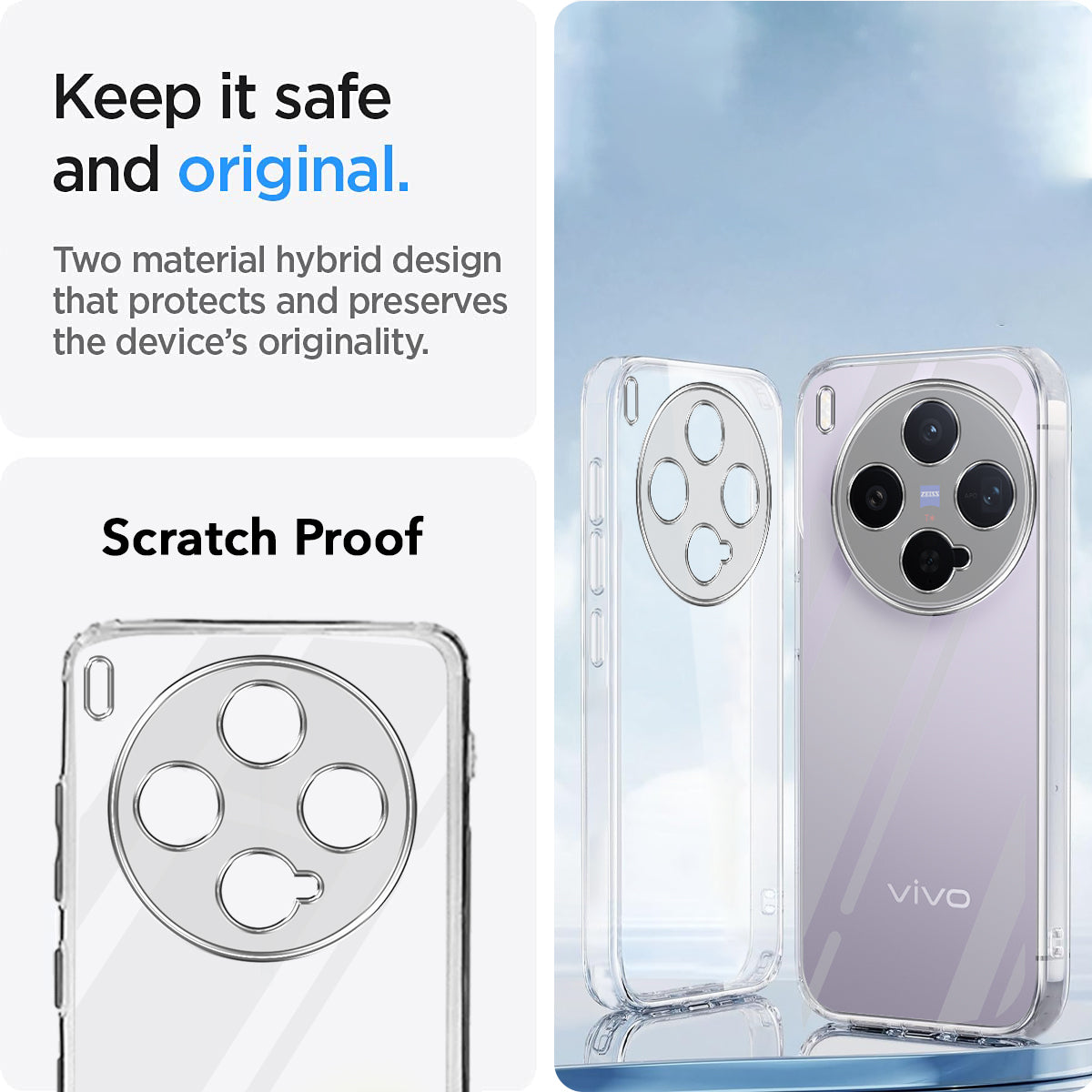 For Vivo X300 5G Back Cover Case Silicone (Clear Shockproof Case with Camera Protection | Soft and Flexible | Transparent)