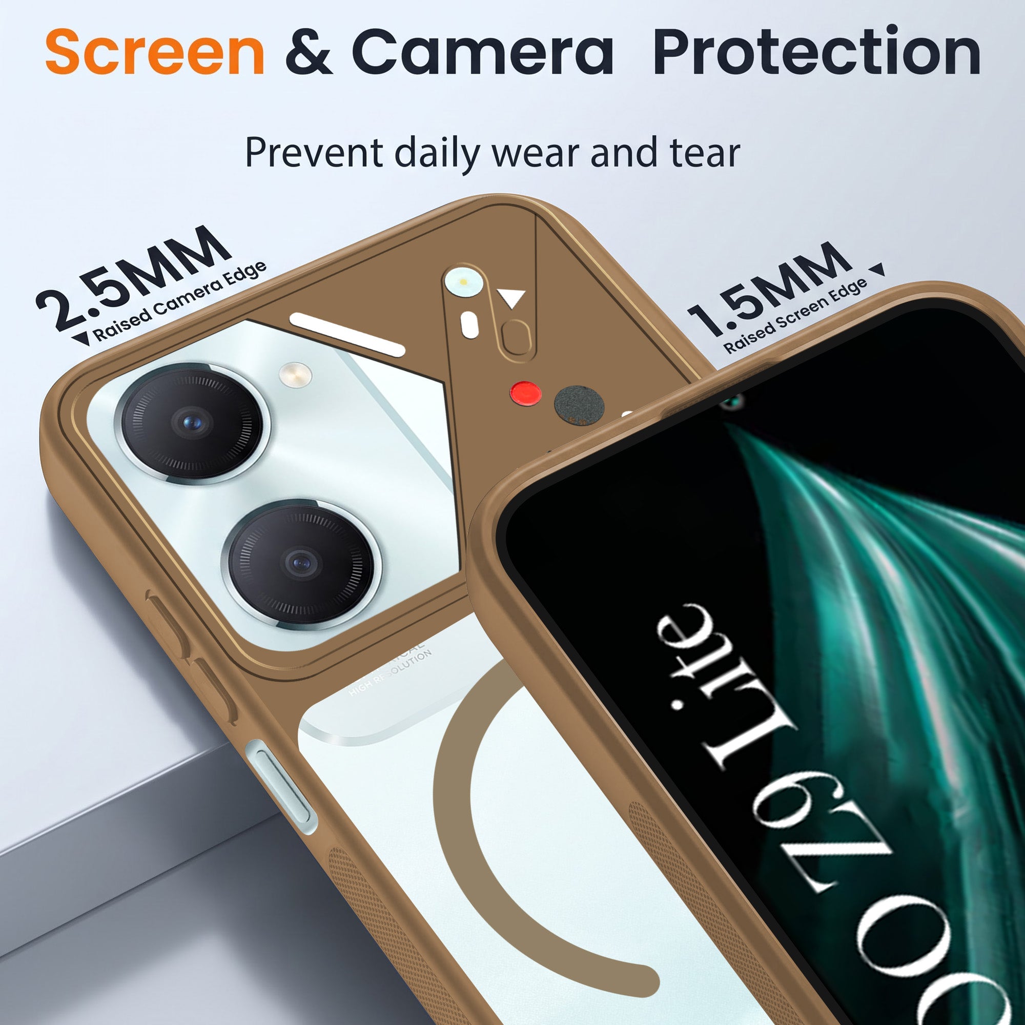 For Vivo iQOO Z9 Lite 5G Back Cover Case Lifetime Anti-Yellow Clear (Camera Protection | Side Grip | Wireless MagSafe Compatible)