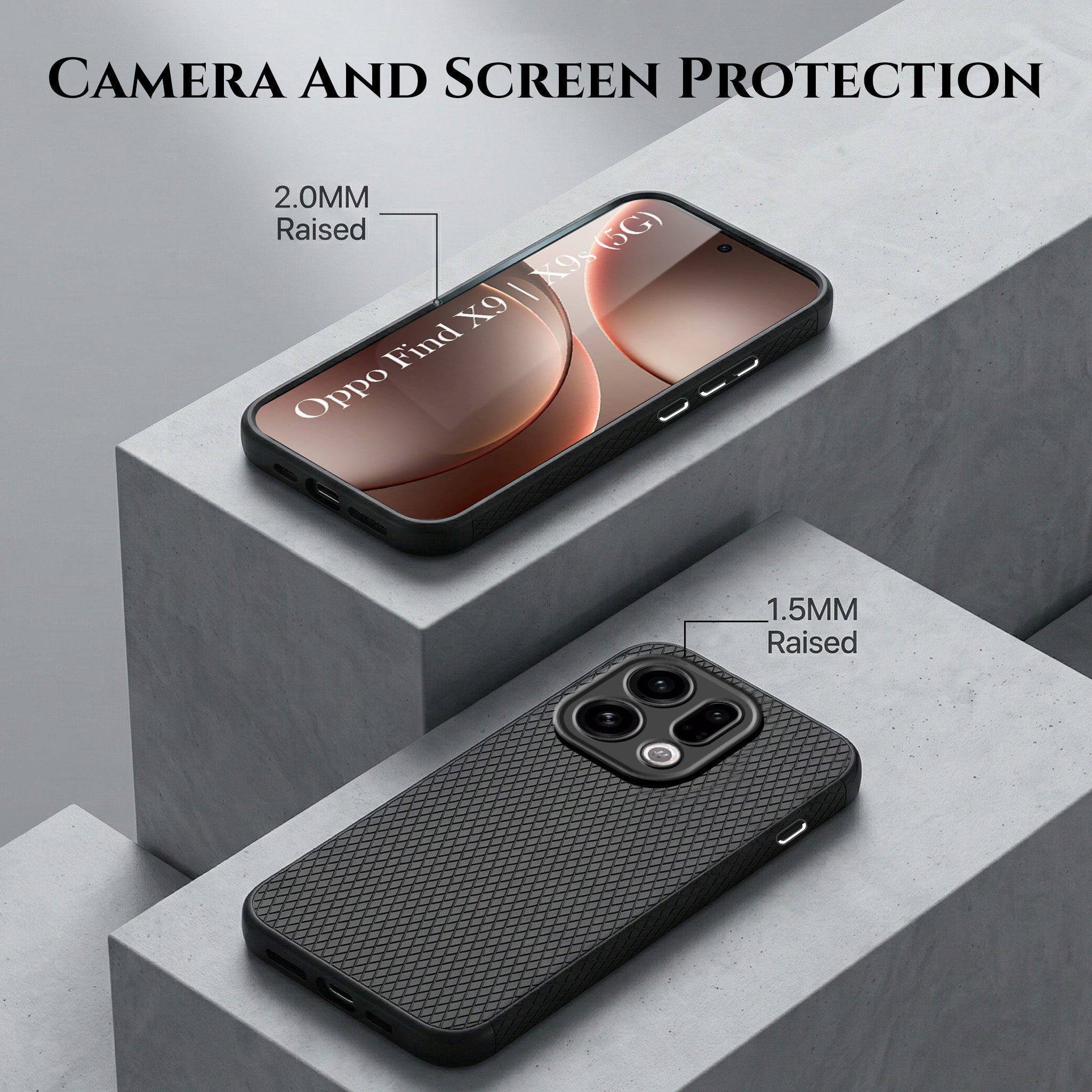 For Oppo Find X9 | Oppo Find X9s Combo with Back Cover and 9H Tempered Glass (Liquid Silicone | Camera Protection | Oleophobic Coating Screen Glass)