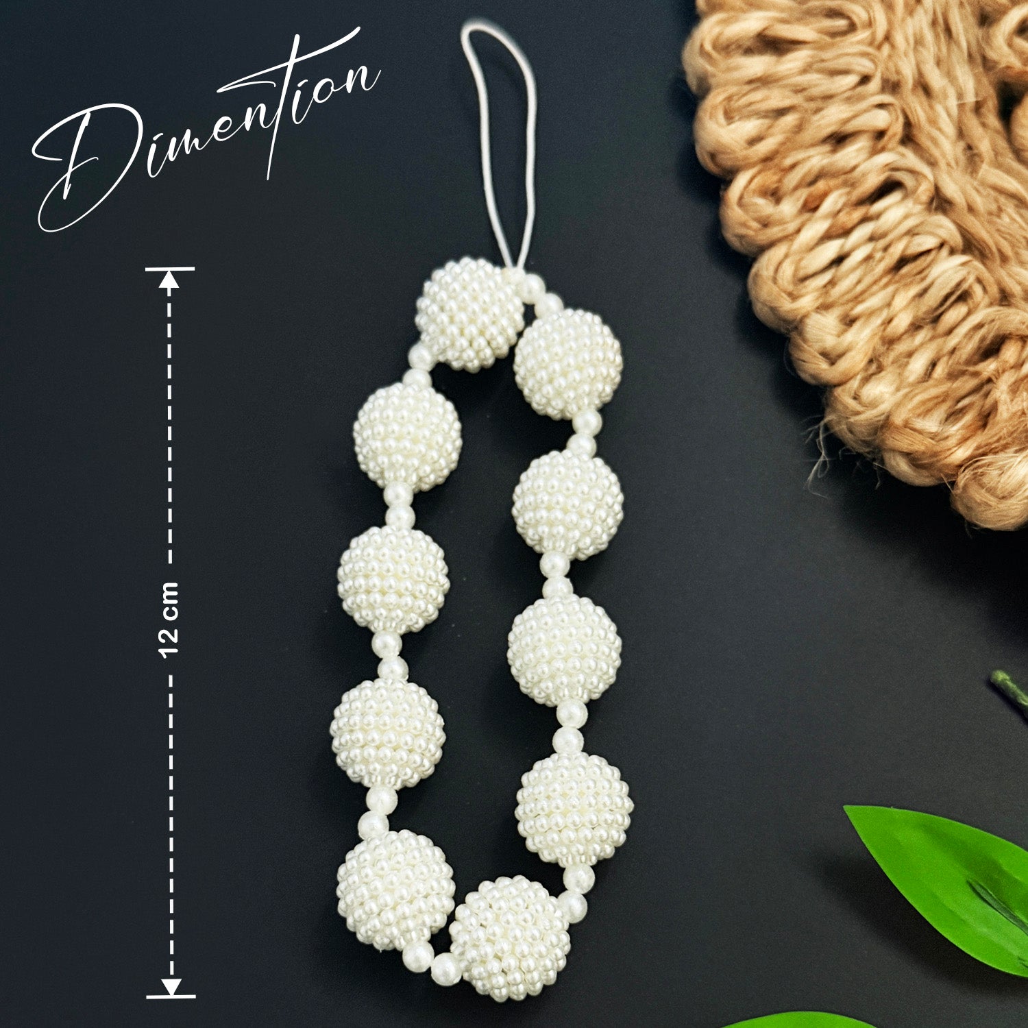 White Moti Ball Charms