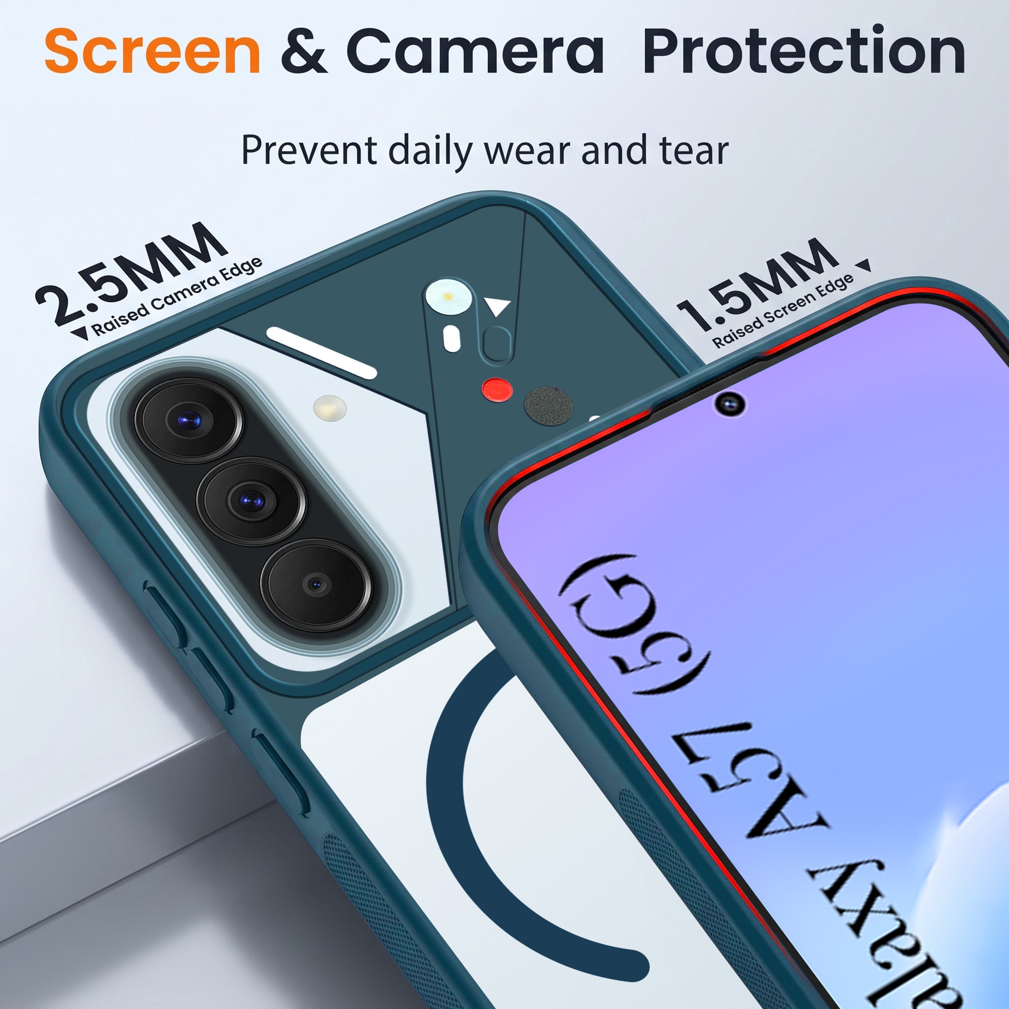 For Samsung Galaxy A57 5G Back Cover Case Lifetime Anti-Yellow Clear (Camera Protection | Side Grip | Wireless MagSafe Compatible)