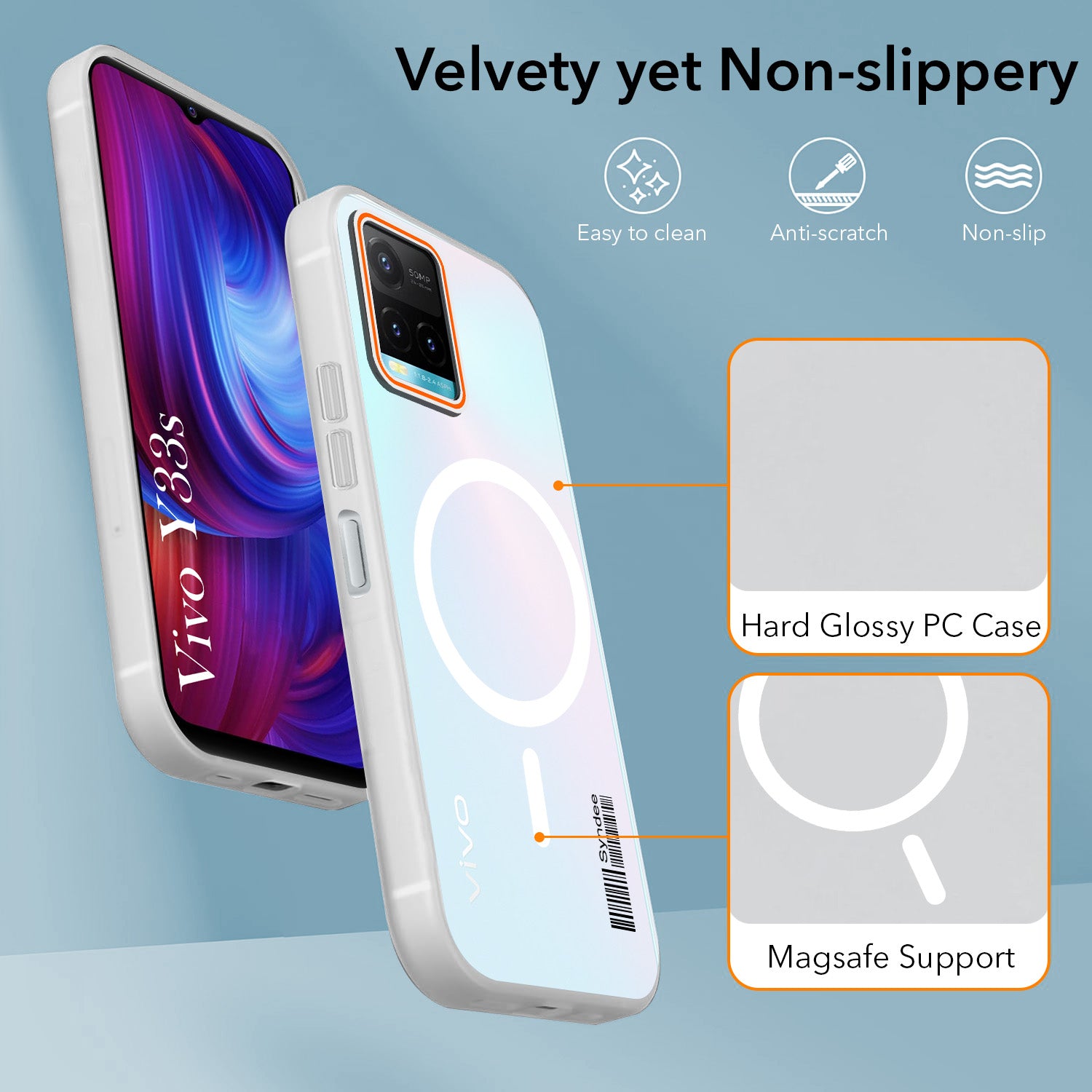 For Vivo Y33s Back Cover Case (Soft Touch | Camera Bump Protection | MagSafe Compatible | Matte Finish)