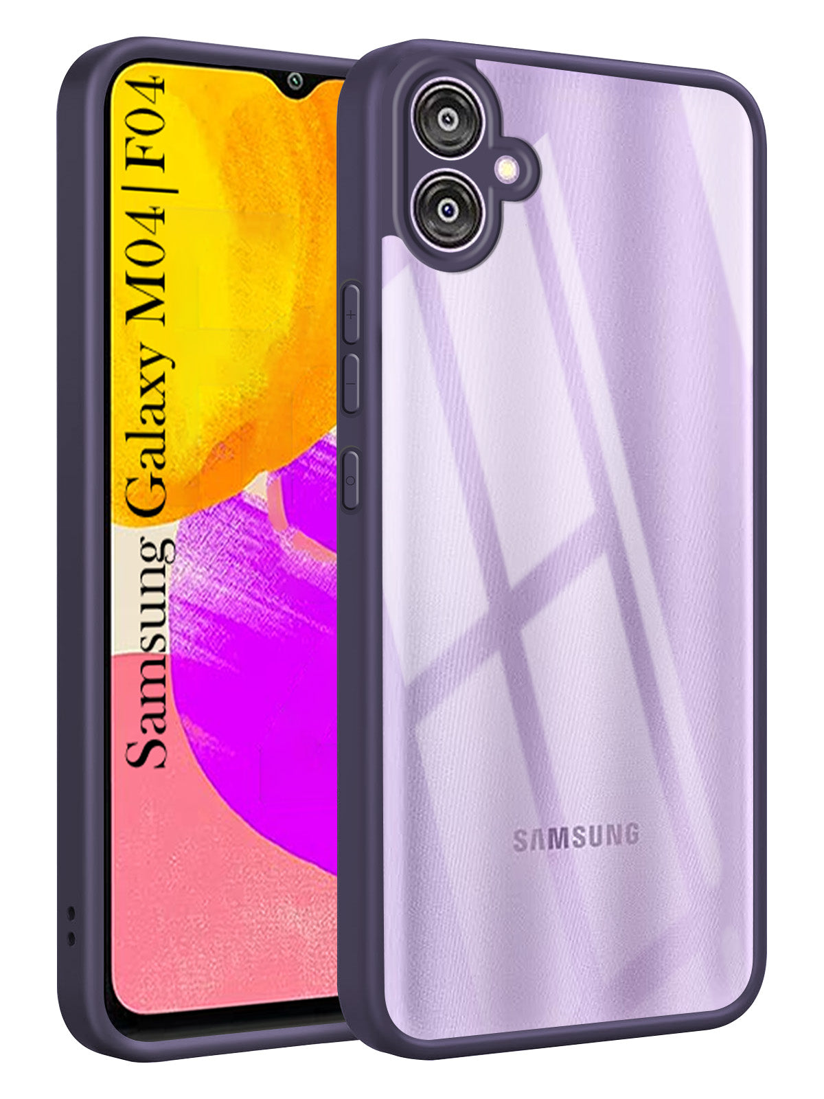 For Samsung Galaxy M04 | F04 Back Cover Case Ultra-Hybrid (Lifetime Anti Yellow | Anti Scratch | Crystal Clear Shockproof)