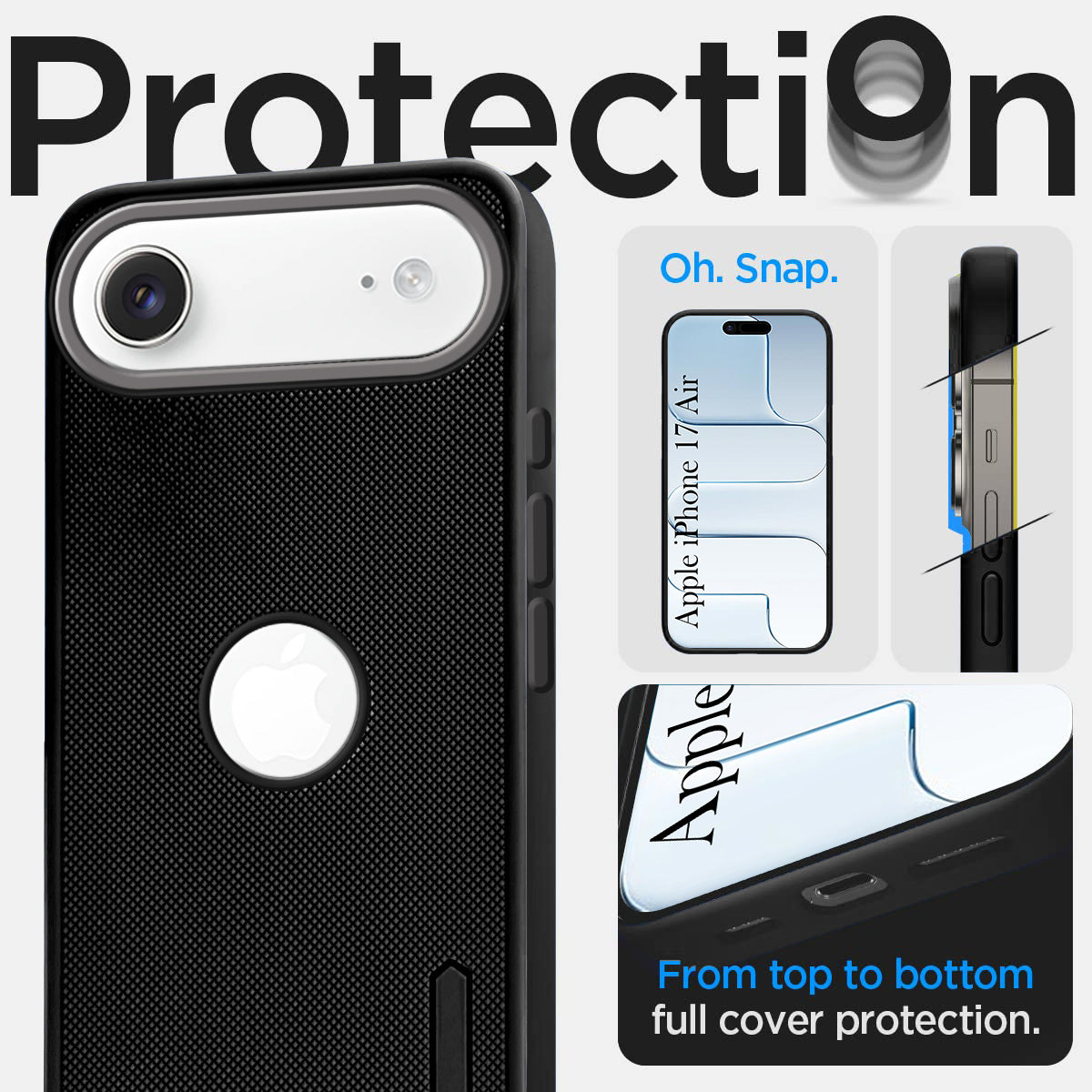 For Apple iPhone 17 Air Back Cover Case Rubberised (Textured Grip Design | Micro-Fiber Cloth Inside | Slim and Light Weight | Soft Touch and Feel)