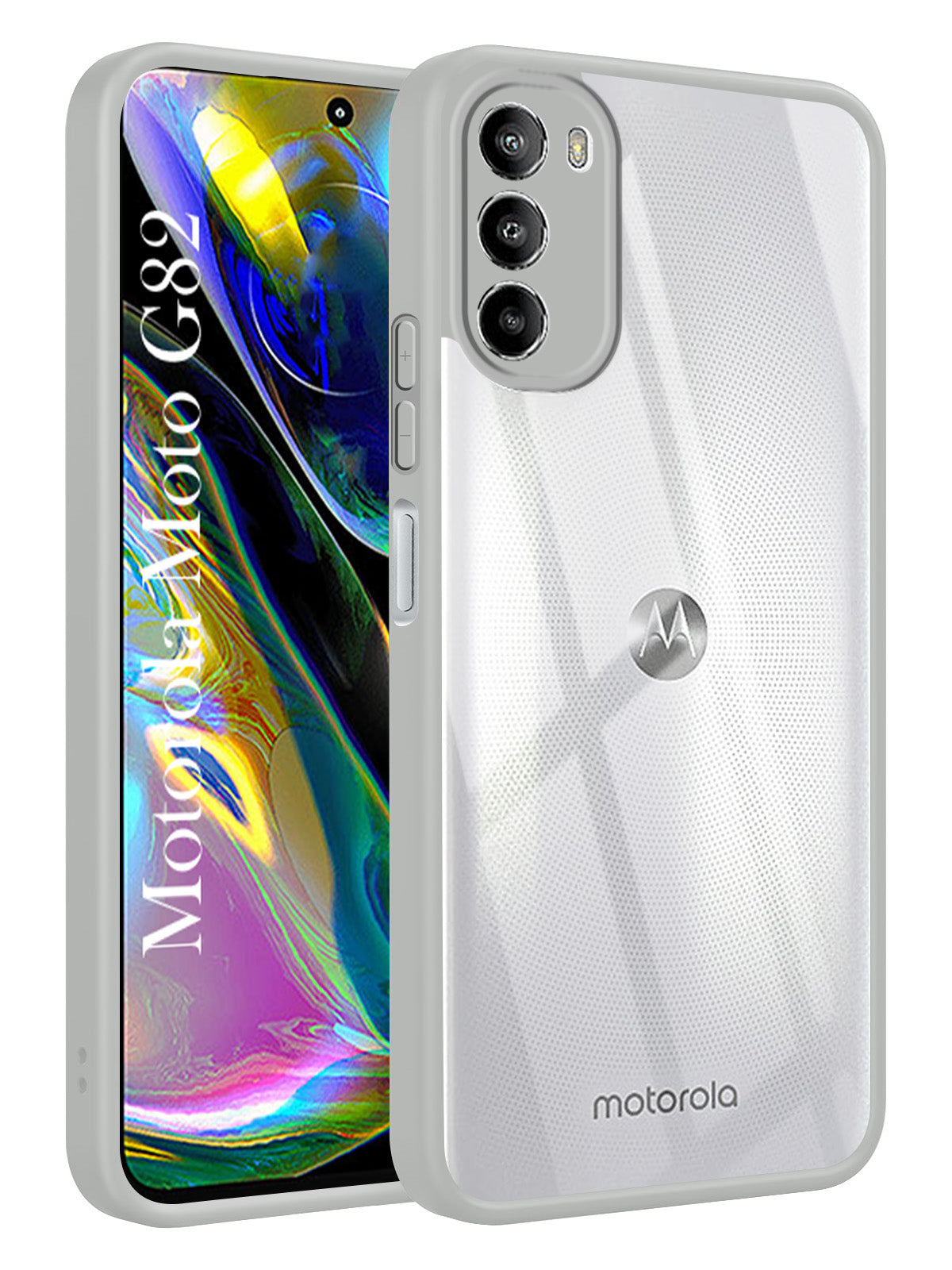 For Motorola Moto G82 5G Back Cover Case Ultra-Hybrid (Lifetime Anti Yellow | Anti Scratch | Crystal Clear Shockproof)