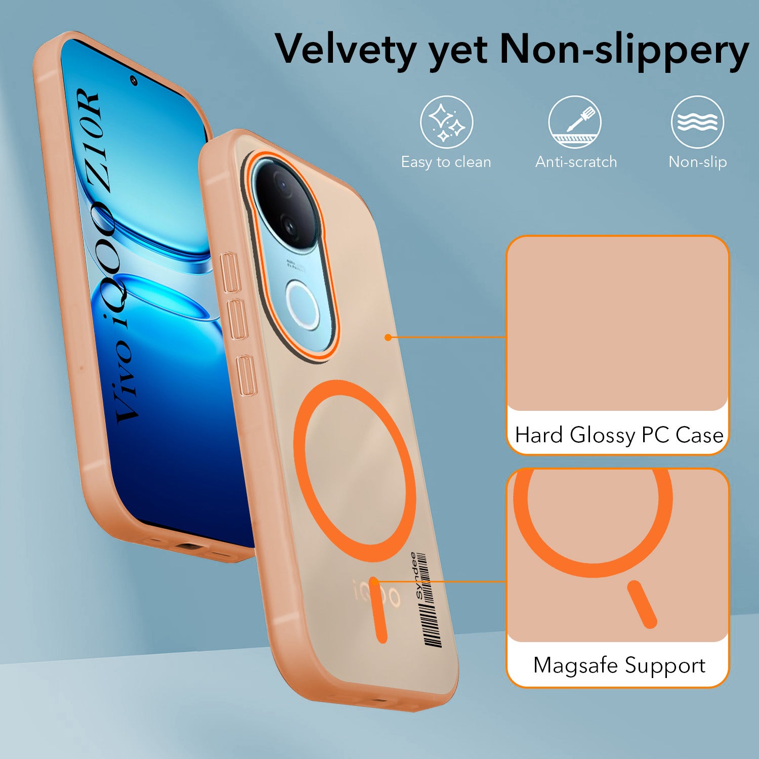 For Vivo iQOO Z10R Back Cover Case (Soft Touch | Camera Bump Protection | MagSafe Compatible | Matte Finish)