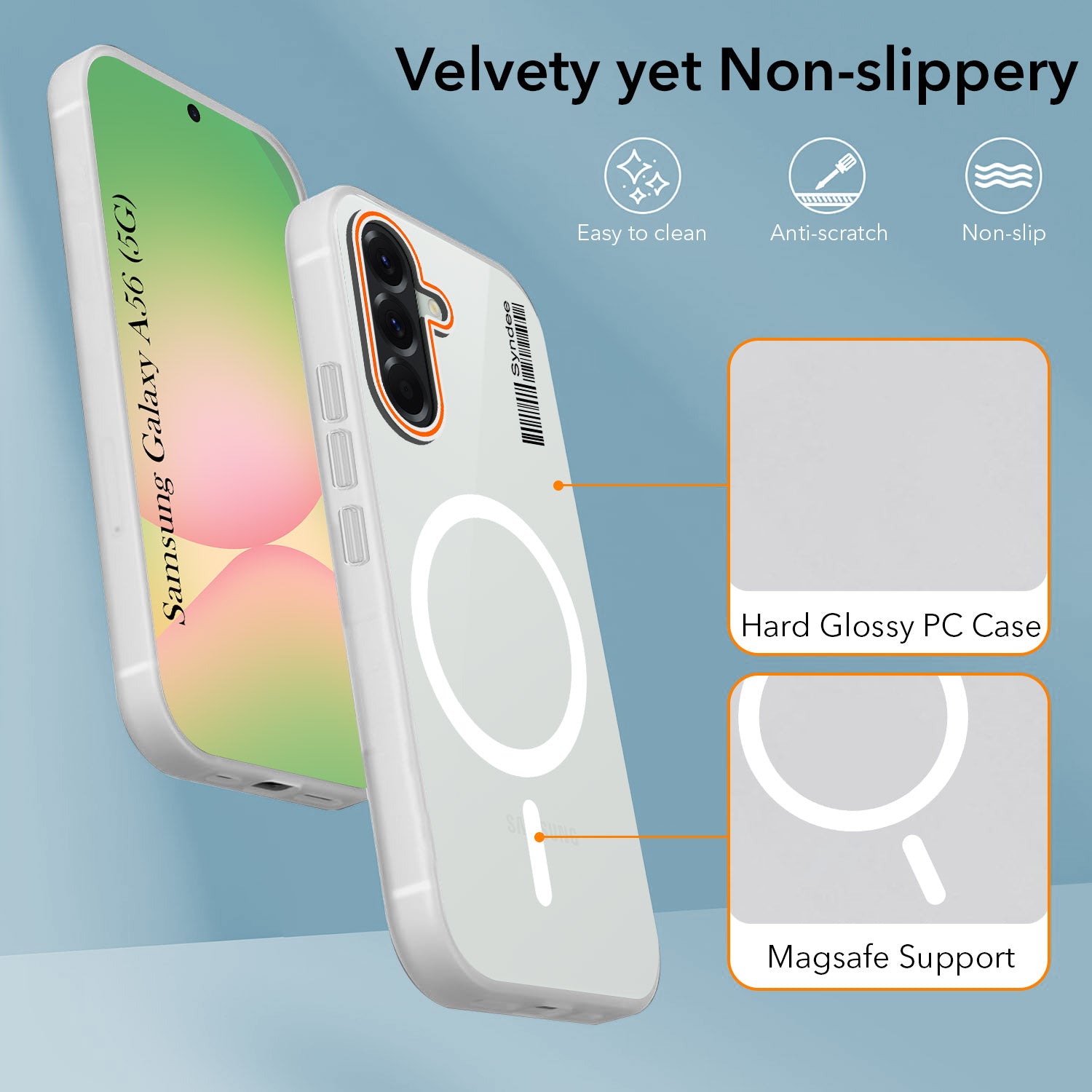 For Samsung Galaxy A56 Back Cover Case (Soft Touch | Camera Bump Protection | MagSafe Compatible | Matte Finish)