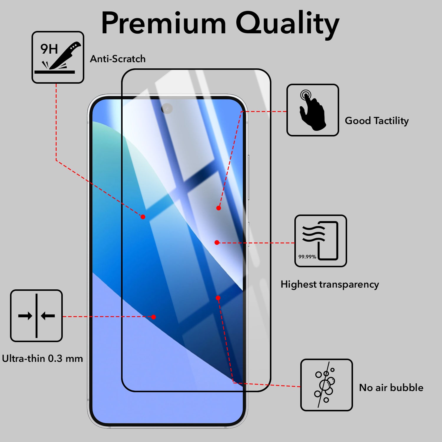 (Pack of 2) Tempered Glass For Google Pixel 10a Military-Grade Gorilla Screen Protector (Shatterproof HD Clarity | Oleophobic Coating | 3D Precision Cut)