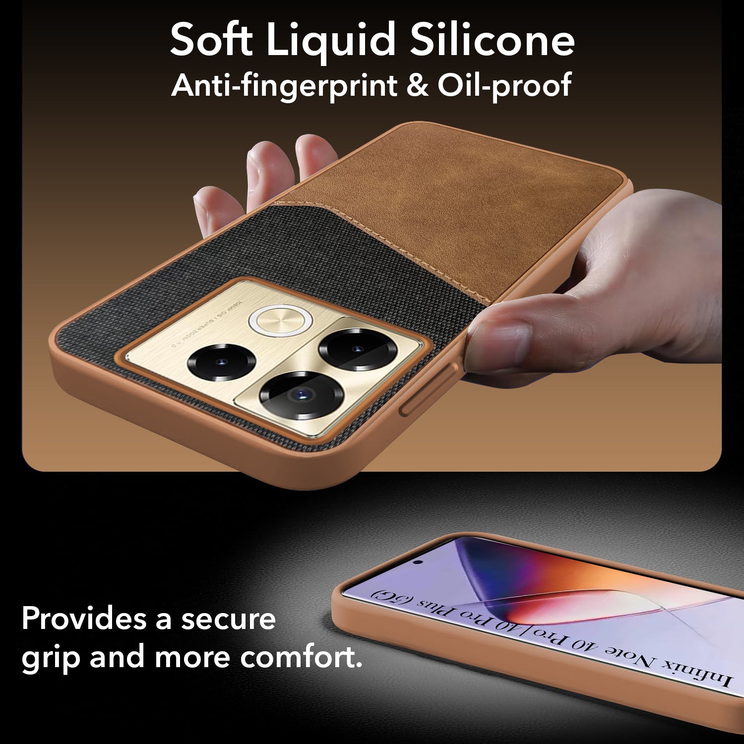 For Infinix Note 40 Pro 5G | Infinix Note 40 Pro Plus Back Cover Case (Dual PU Leather Stitch | Professional Minimalist | Soft and Flexible)
