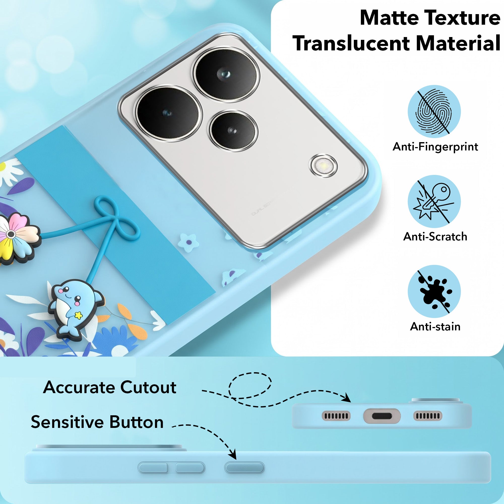For Realme P4 Pro Back Cover Case (3D Cute Cartoons | Hard Back Side Soft | Matte Premium Finish | HD Printing)
