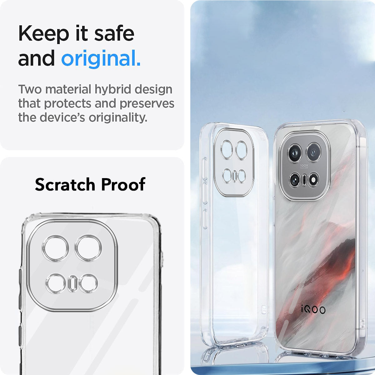For Vivo iQOO 15 5G Back Cover Case Silicone (Clear Shockproof Case with Camera Protection | Soft and Flexible | Transparent)