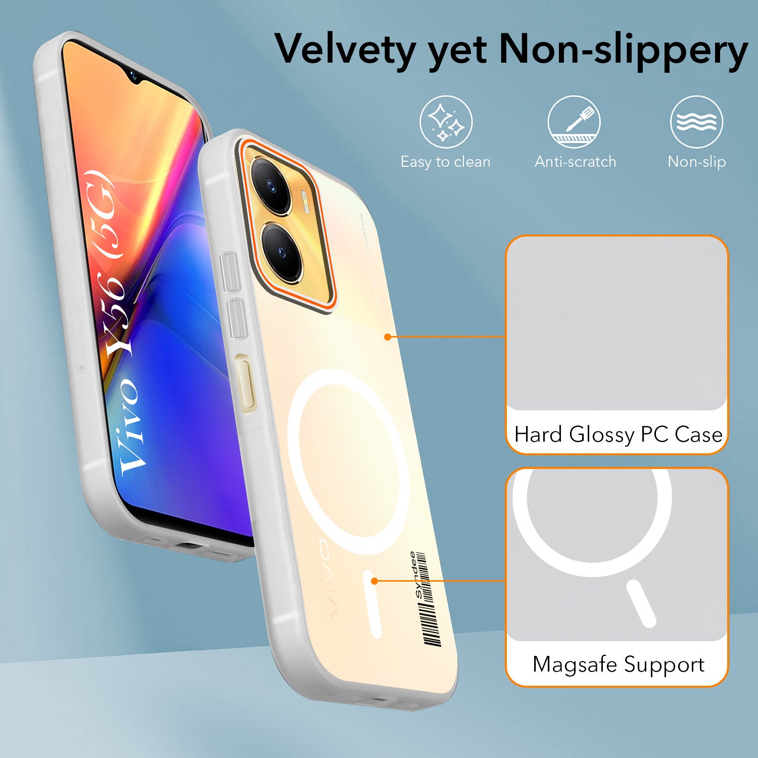 For Vivo Y56 5G Back Cover Case (Soft Touch | Camera Bump Protection | MagSafe Compatible | Matte Finish)