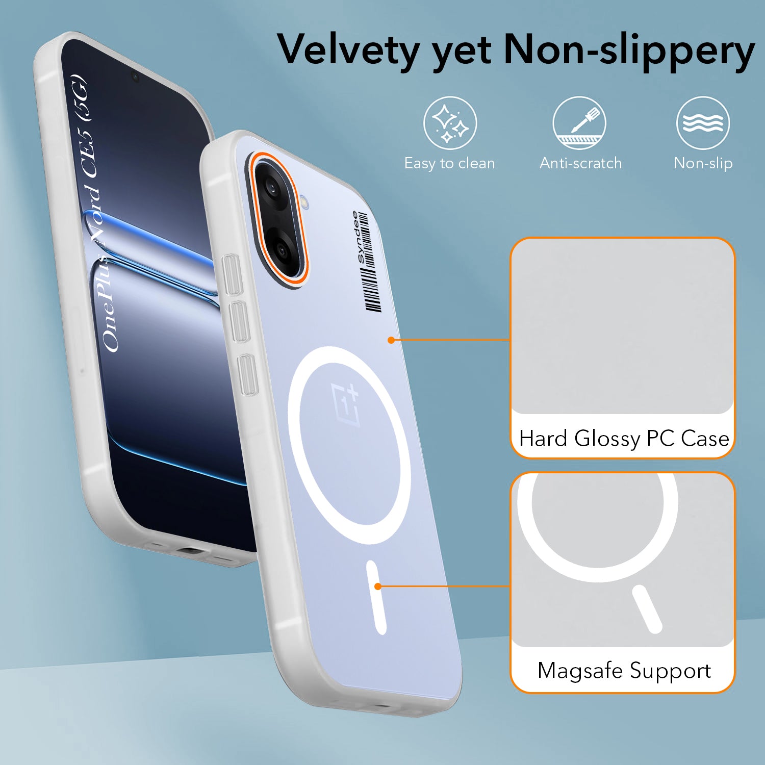 For Oneplus Nord CE 5 Back Cover Case (Soft Touch | Camera Bump Protection | MagSafe Compatible | Matte Finish)