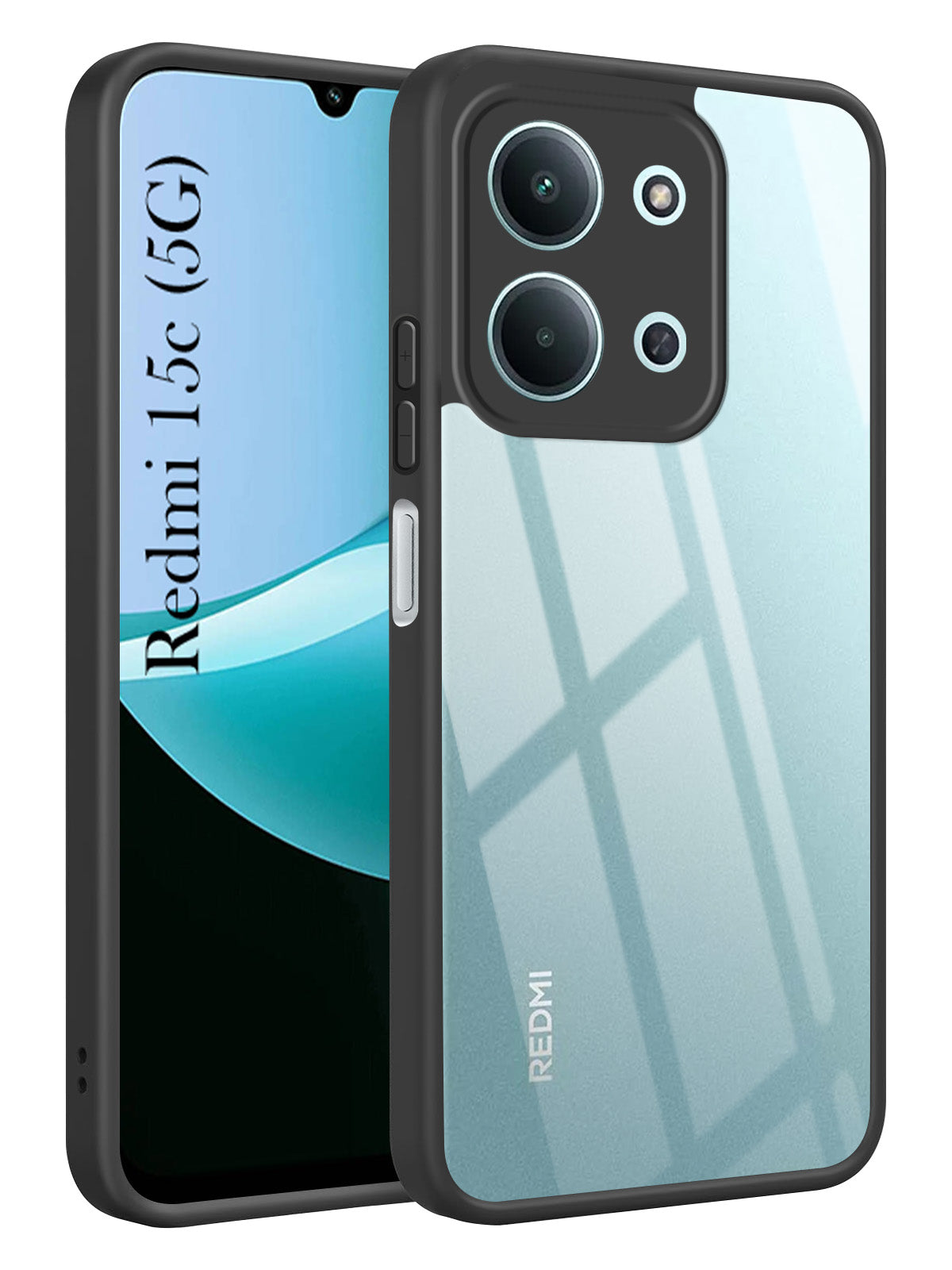 For Redmi 15C Back Cover Case Ultra-Hybrid (Lifetime Anti Yellow | Anti Scratch | Crystal Clear Shockproof)