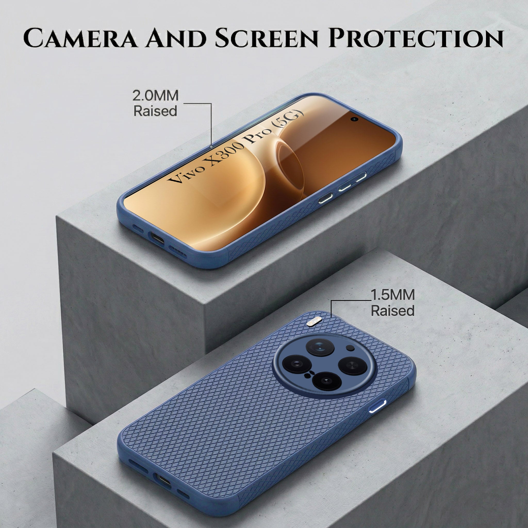 For Vivo X300 Pro Combo with Back Cover and 9H Tempered Glass (Liquid Silicone | Camera Protection | Oleophobic Coating Screen Glass)