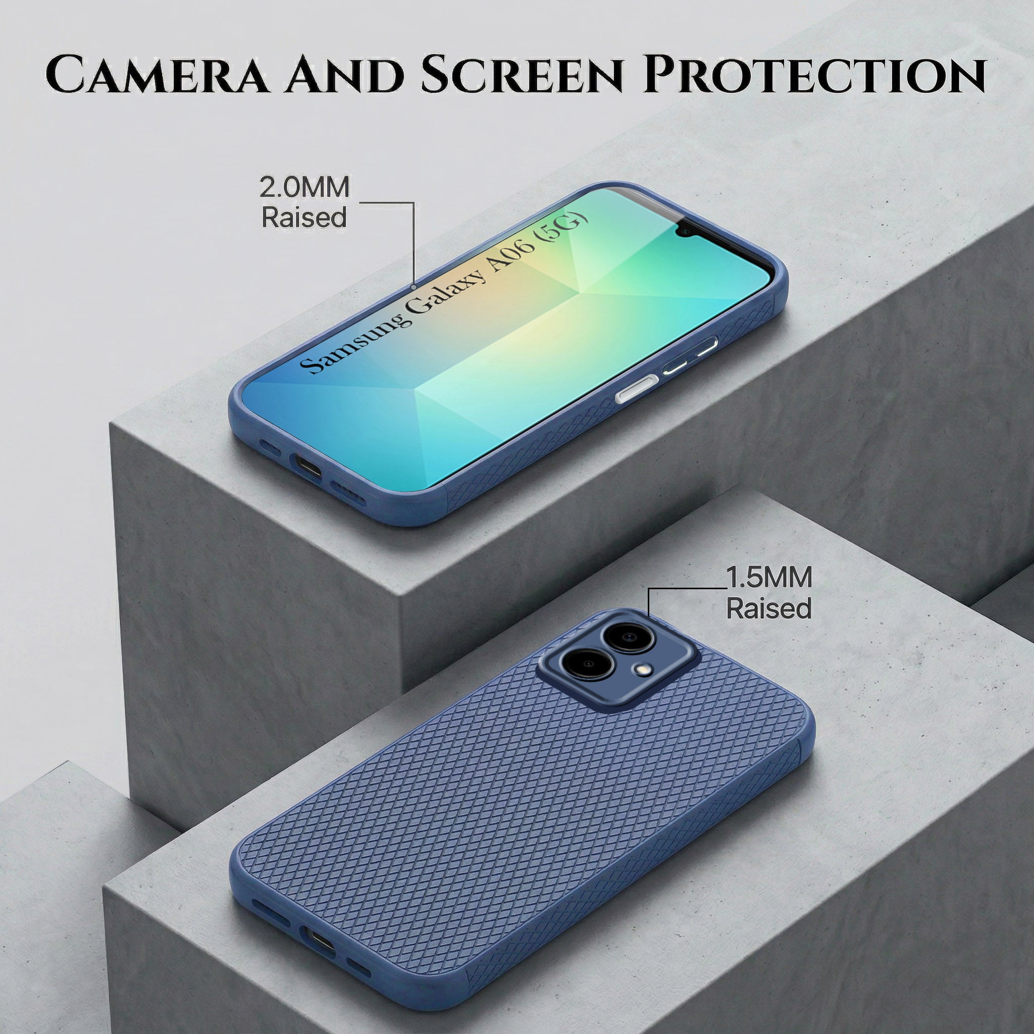 For Samsung Galaxy A06 Combo with Back Cover and 9H Tempered Glass (Liquid Silicone | Camera Protection | Oleophobic Coating Screen Glass)