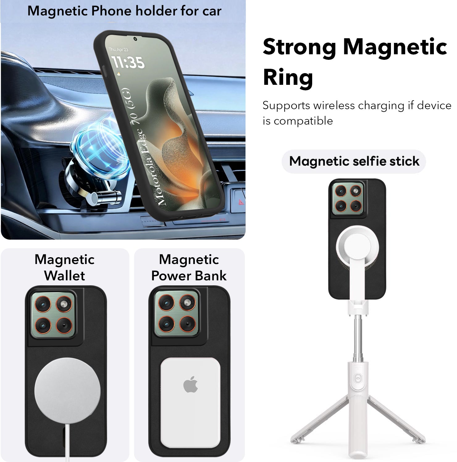 For Motorola Moto Edge 70 Back Case Cove Leather Finish (MagSafe Compatible Wireless Charging | Soft Touch | Camera Bump Protection)
