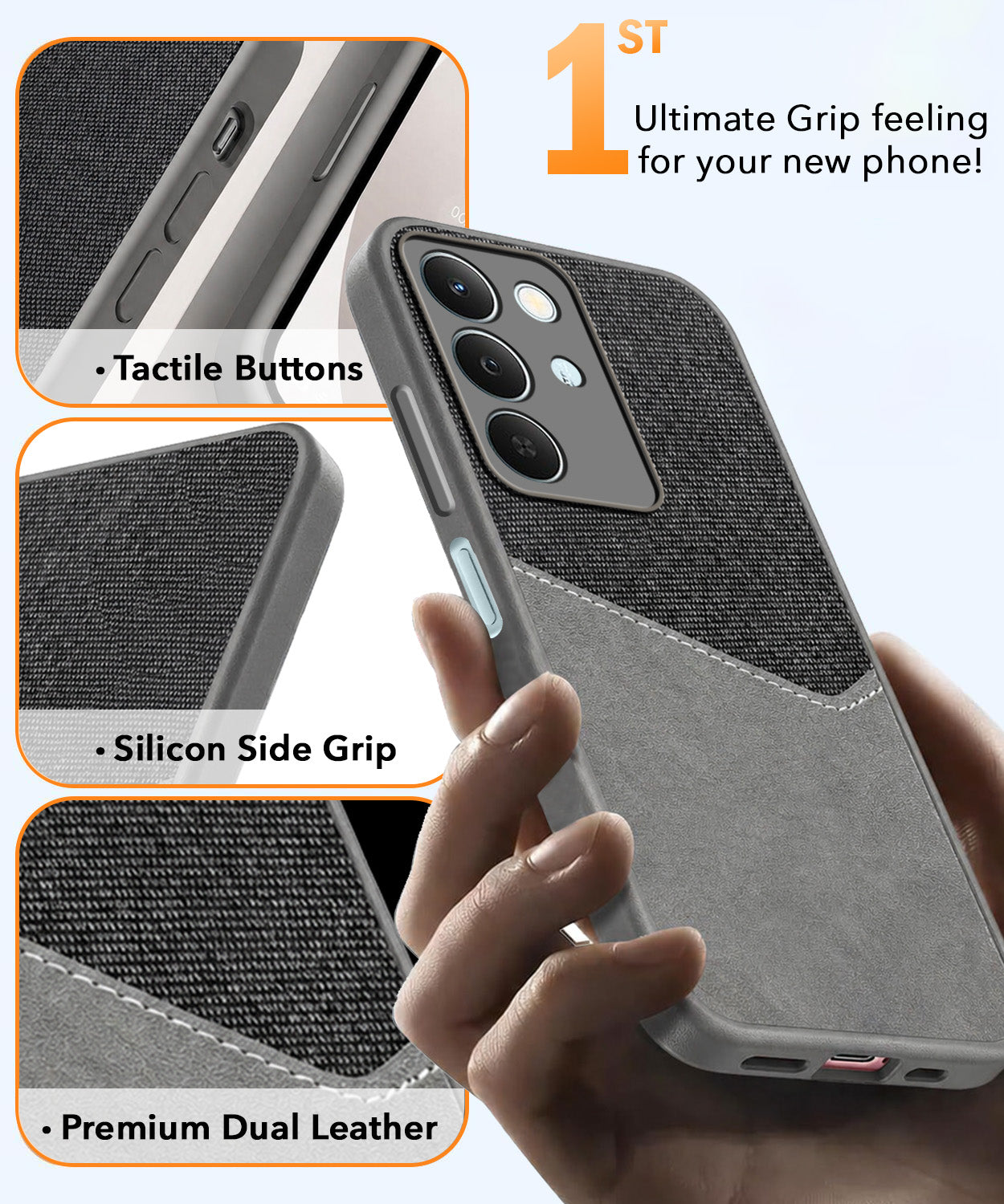 For Realme P4 Lite 5G | Narzo 100 Lite 5G Back Cover Case (Dual PU Leather Stitch | Professional Minimalist | Soft and Flexible)