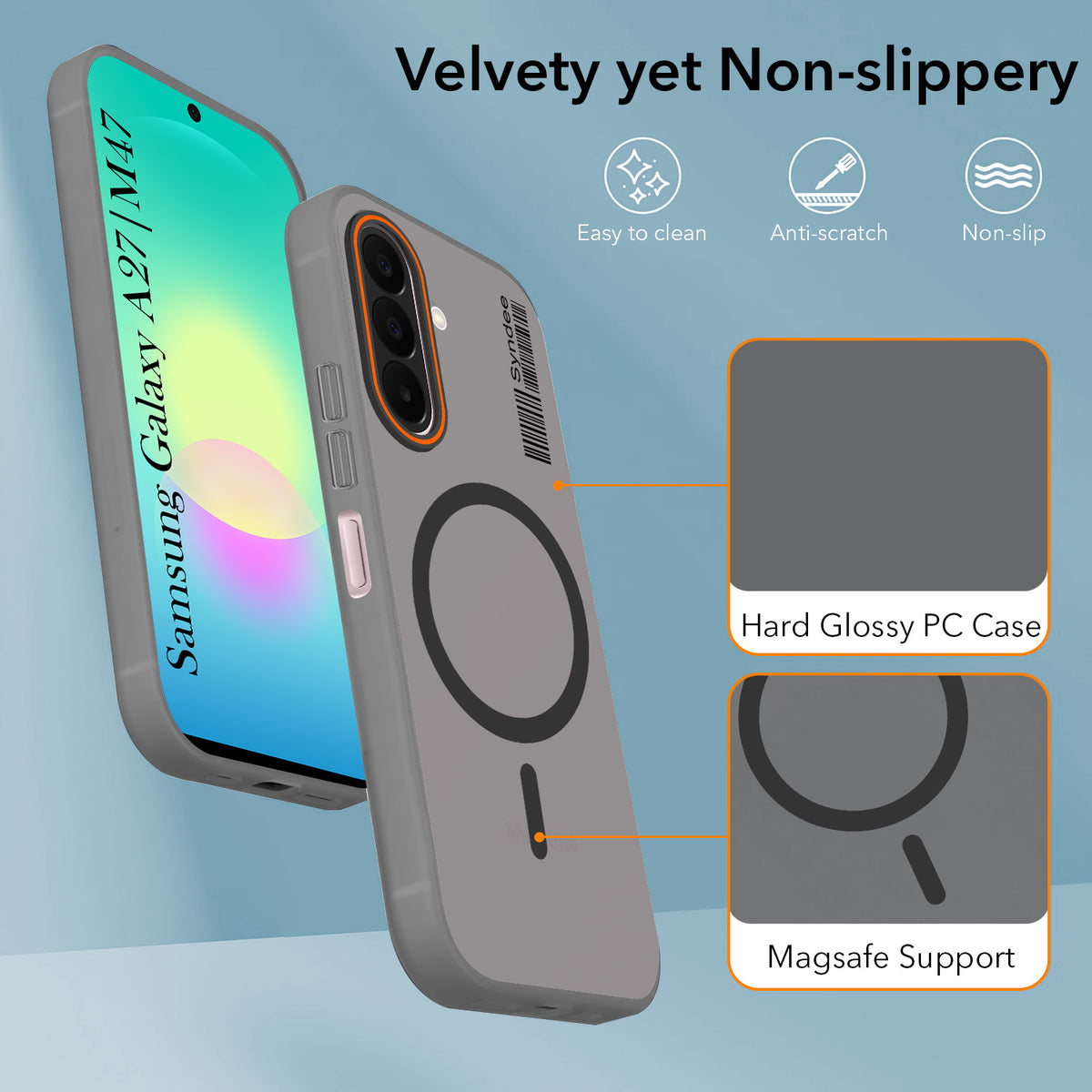 For Samsung Galaxy A27 5G | Samsung M47 5G Back Cover Case (Soft Touch | Camera Bump Protection | MagSafe Compatible | Matte Finish)