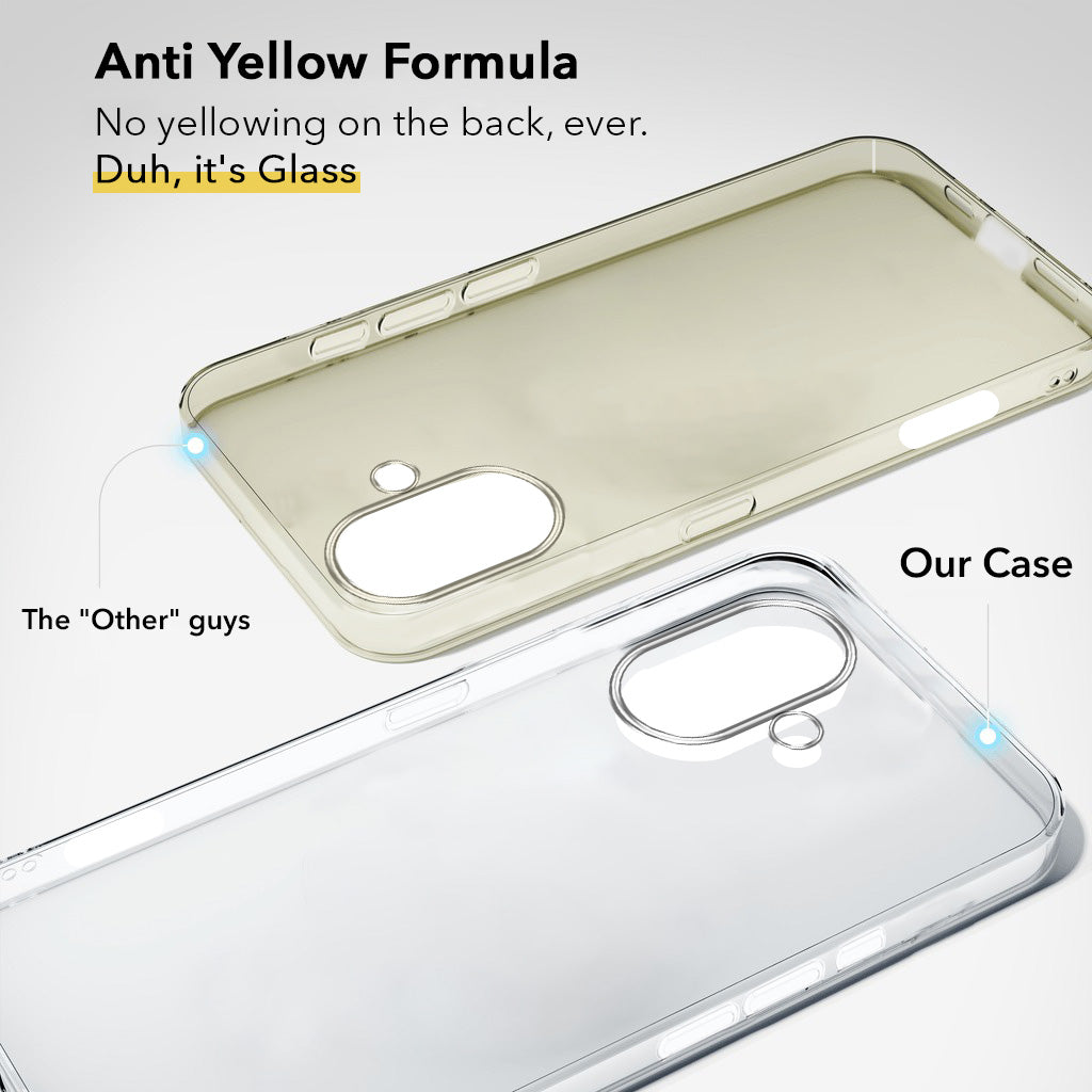 For Apple iPhone 17 Lifetime Anti-Yellow Clear Back Cover Case (Sleek Hard Crystal | Shockproof and Camera Protection)